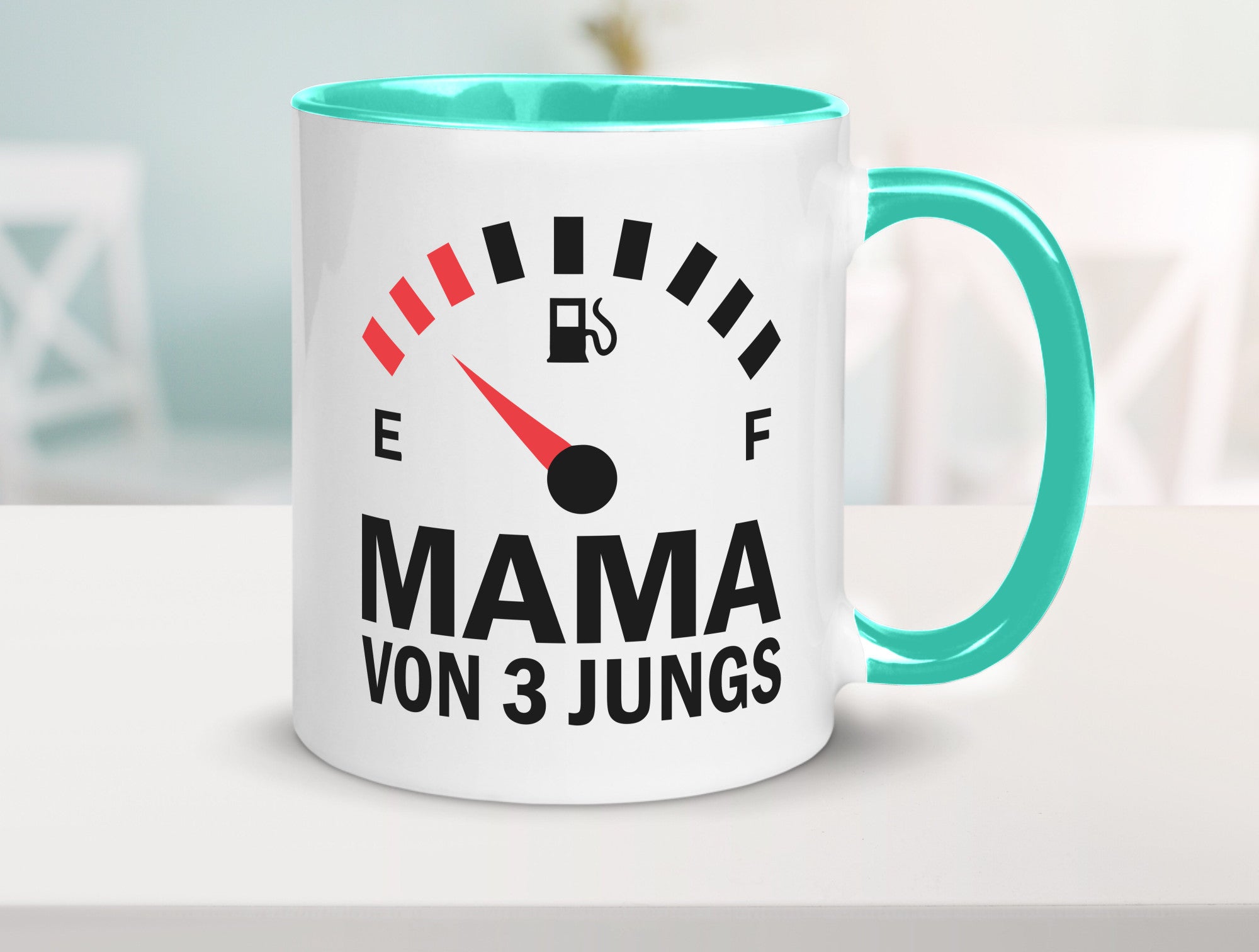 Mama von 3 Jungs | Muttertag Geschwister lustiger Spruch Geschenk Familie