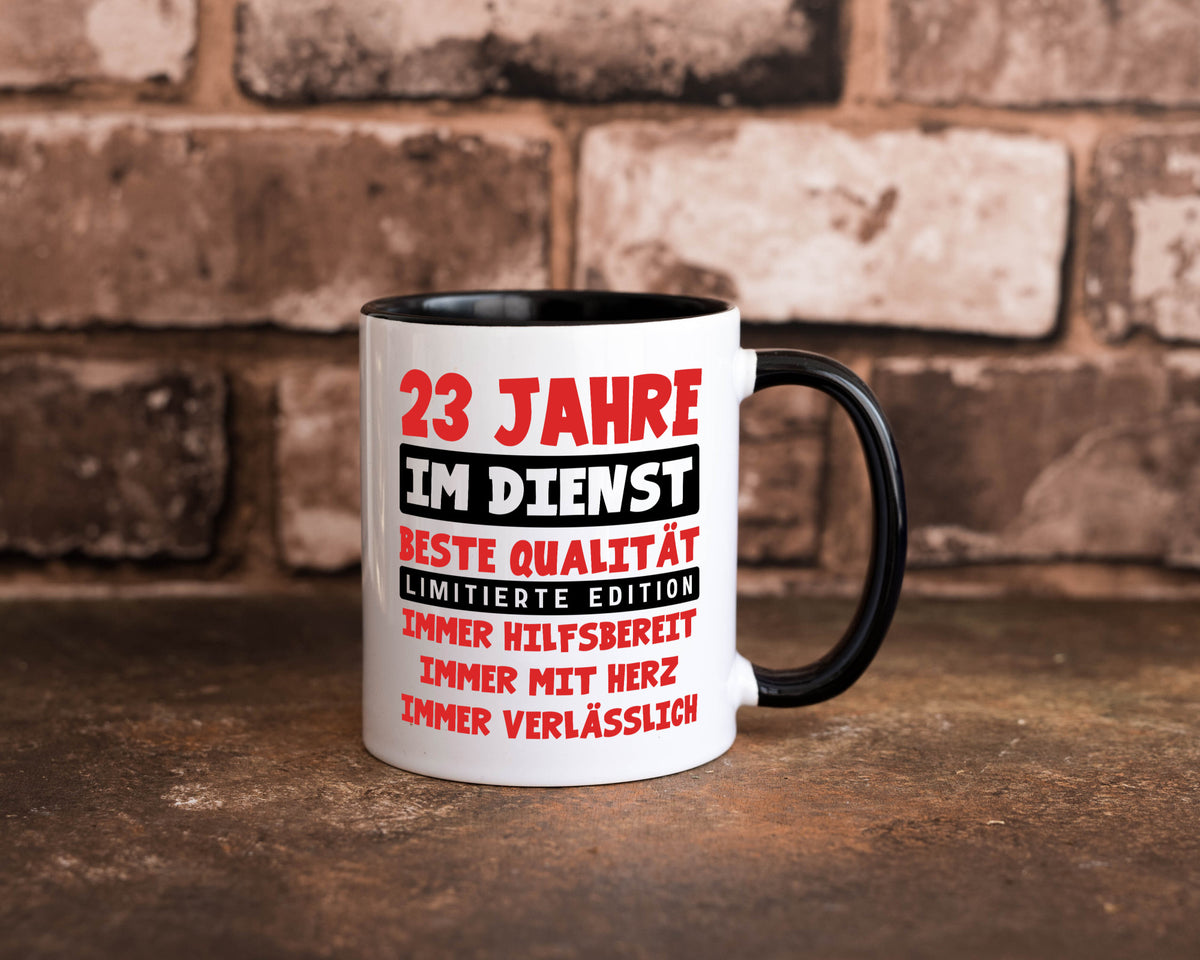 23 Jahre im Dienst | Jubiläum Arbeit v9 Humor Kollegen Büro Geschenkidee Tasse