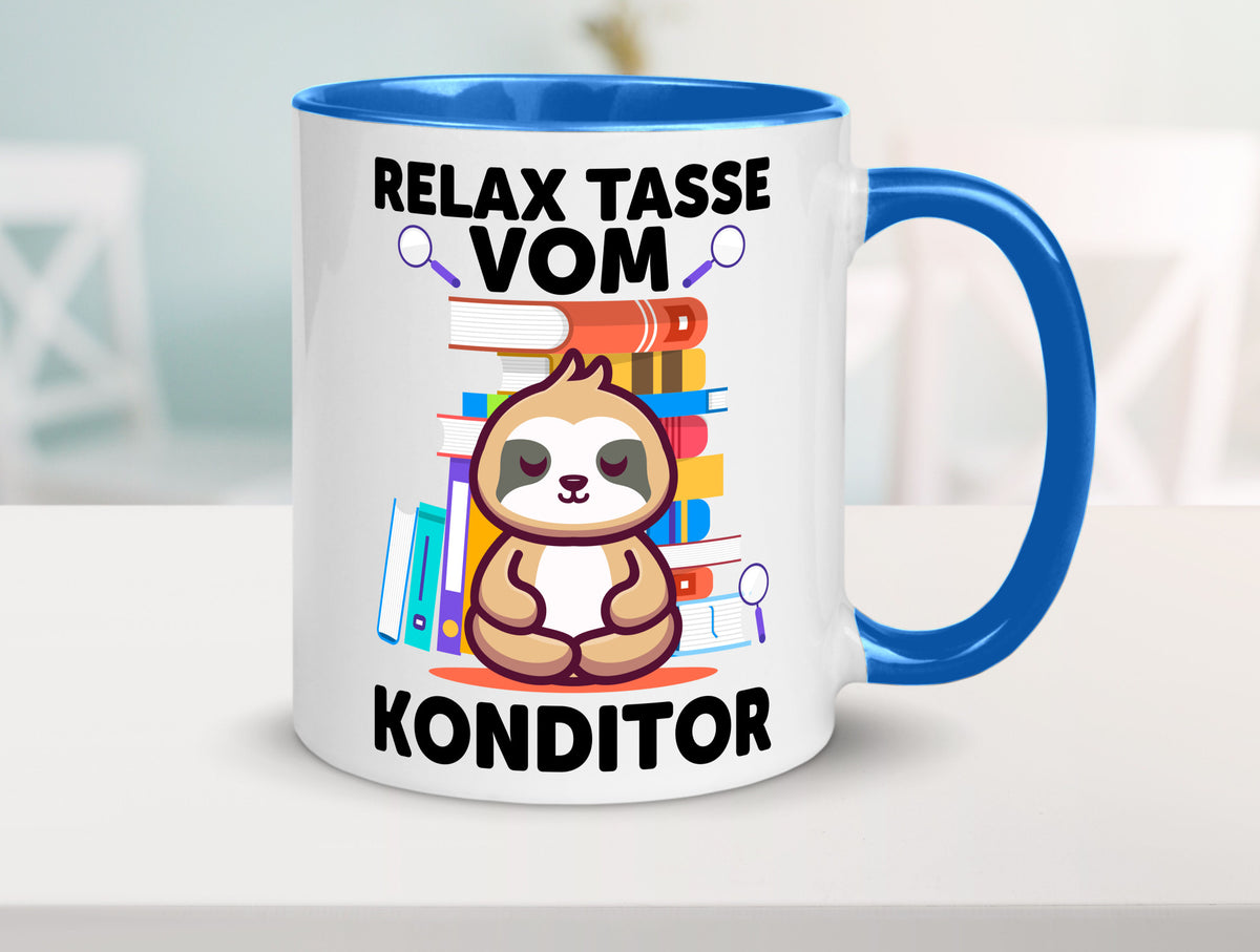 Relax Tasse: Konditor | Konditorei lustiger Spruch Geschenk Humor Geschenkidee