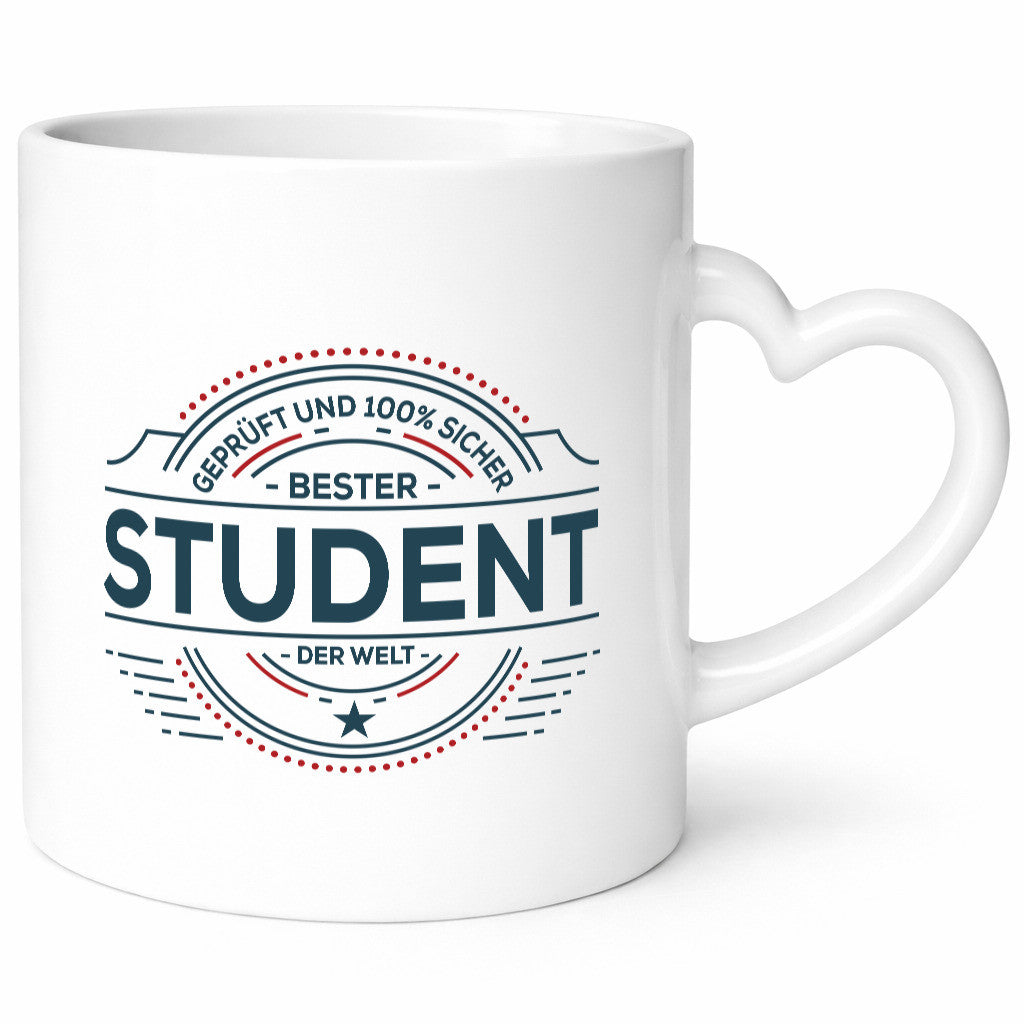Geprüft und sicher: Student | Universität Uni Studium Geschenkidee Humor Tasse