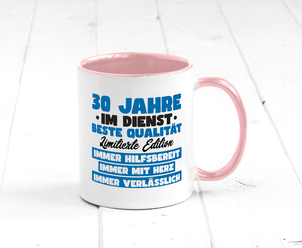 30 Jahre im Dienst | Jubiläum Arbeit v7 lustig Kollegen Büro Geschenk Tasse