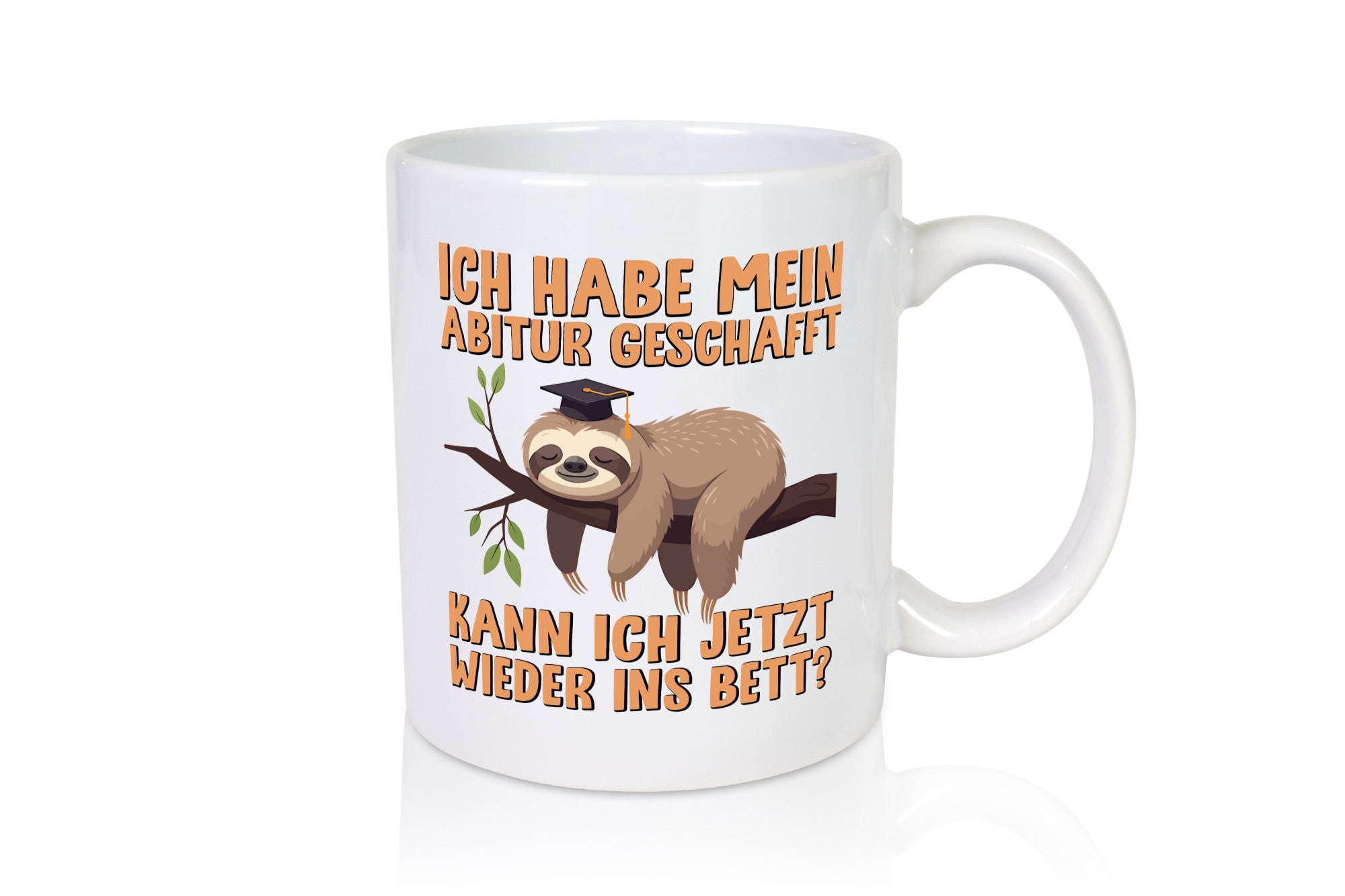 Abi Geschafft | Abschluss Faultier v2 Humor Tierliebhaber Geschenkidee Tasse