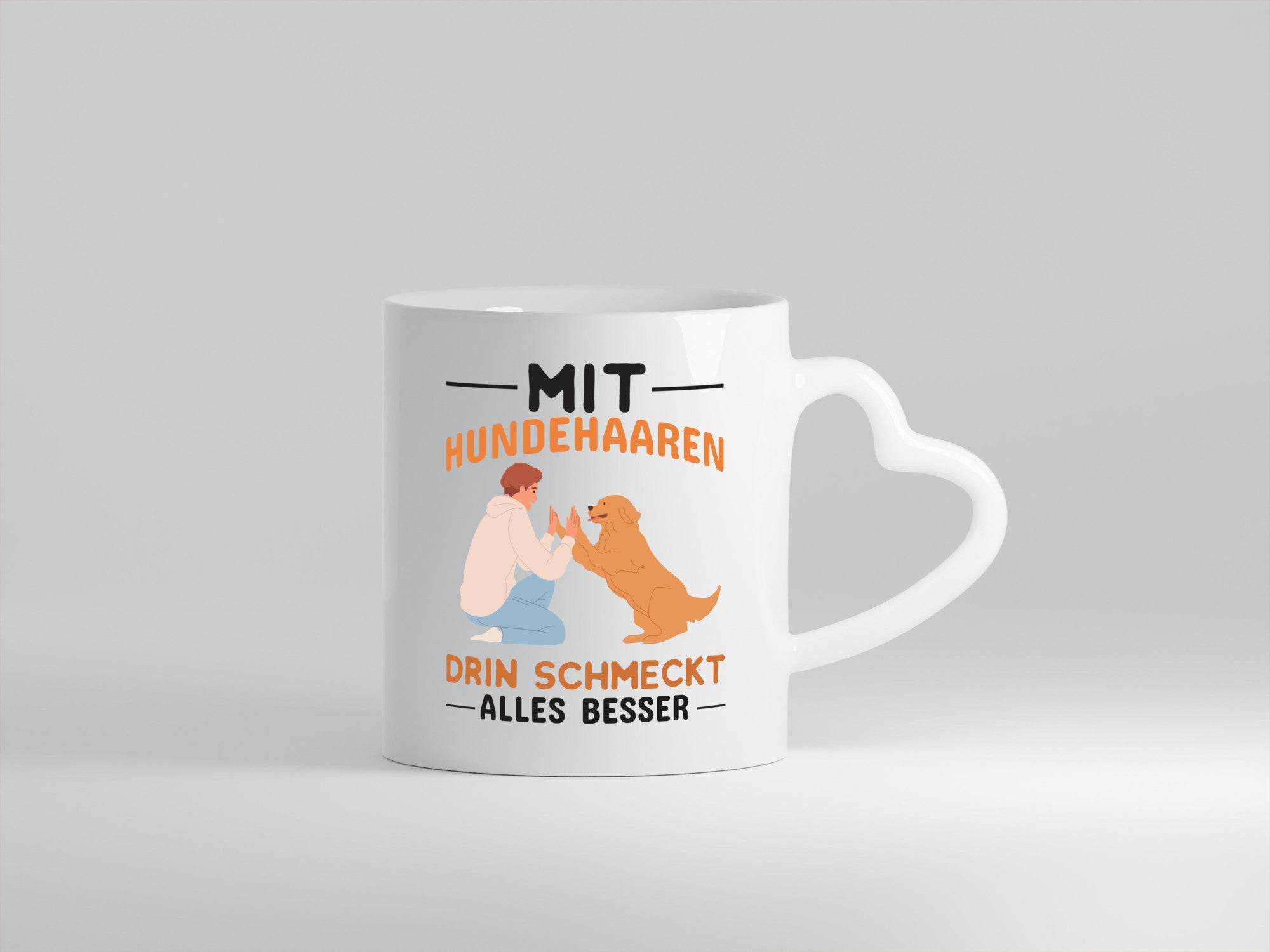 Mit Hundehaaren | Hundebesitzer Tasse Hund Witz Geschenk Tierliebhaber Humor