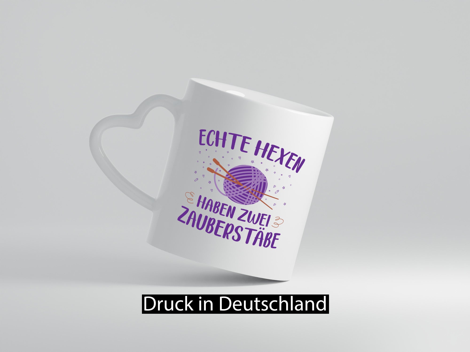 Hexen haben zwei Zauberstäbe | Stricknadeln Wolle Geschenk Humor Geschenkidee