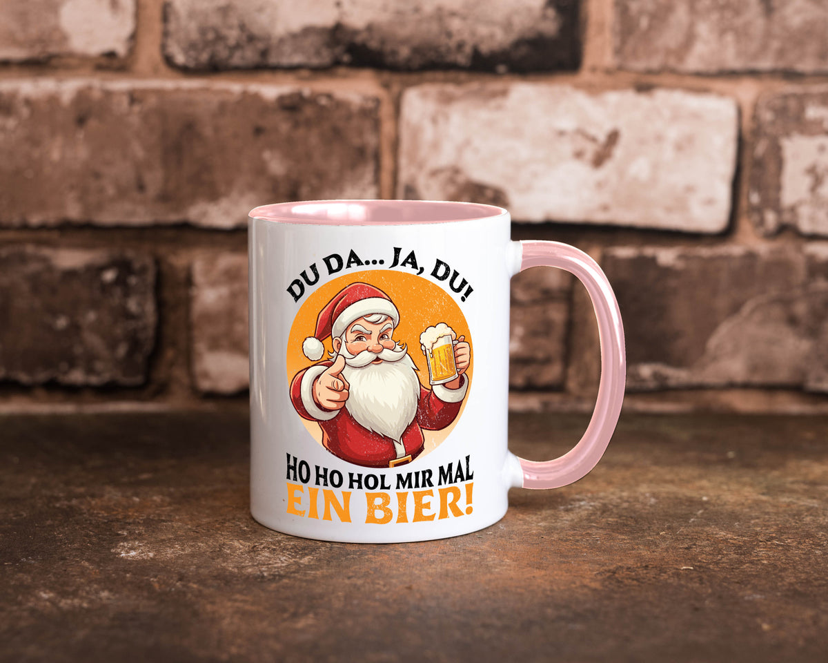 Hol mir mal ein Bier | Ugly Christmas Santa lustig Humor Geschenkidee Geschenk Tasse