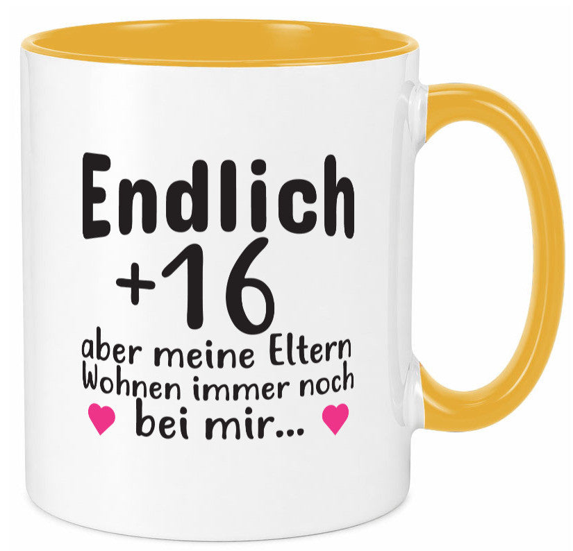Endlich 16 | Geburtstag Tasse Spruch Mädchen Geschenkidee Humor