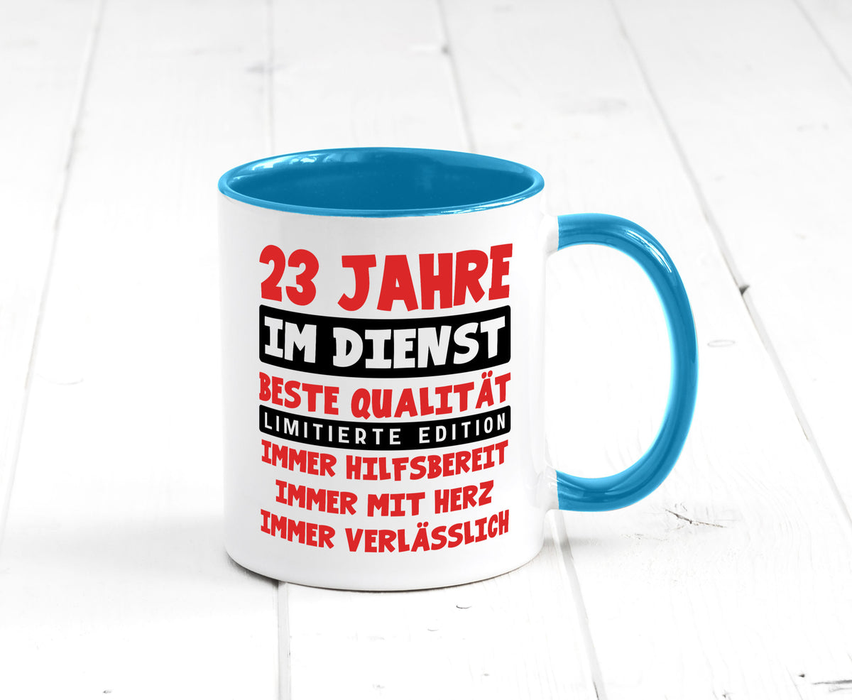 23 Jahre im Dienst | Jubiläum Arbeit v9 Humor Kollegen Büro Geschenkidee Tasse