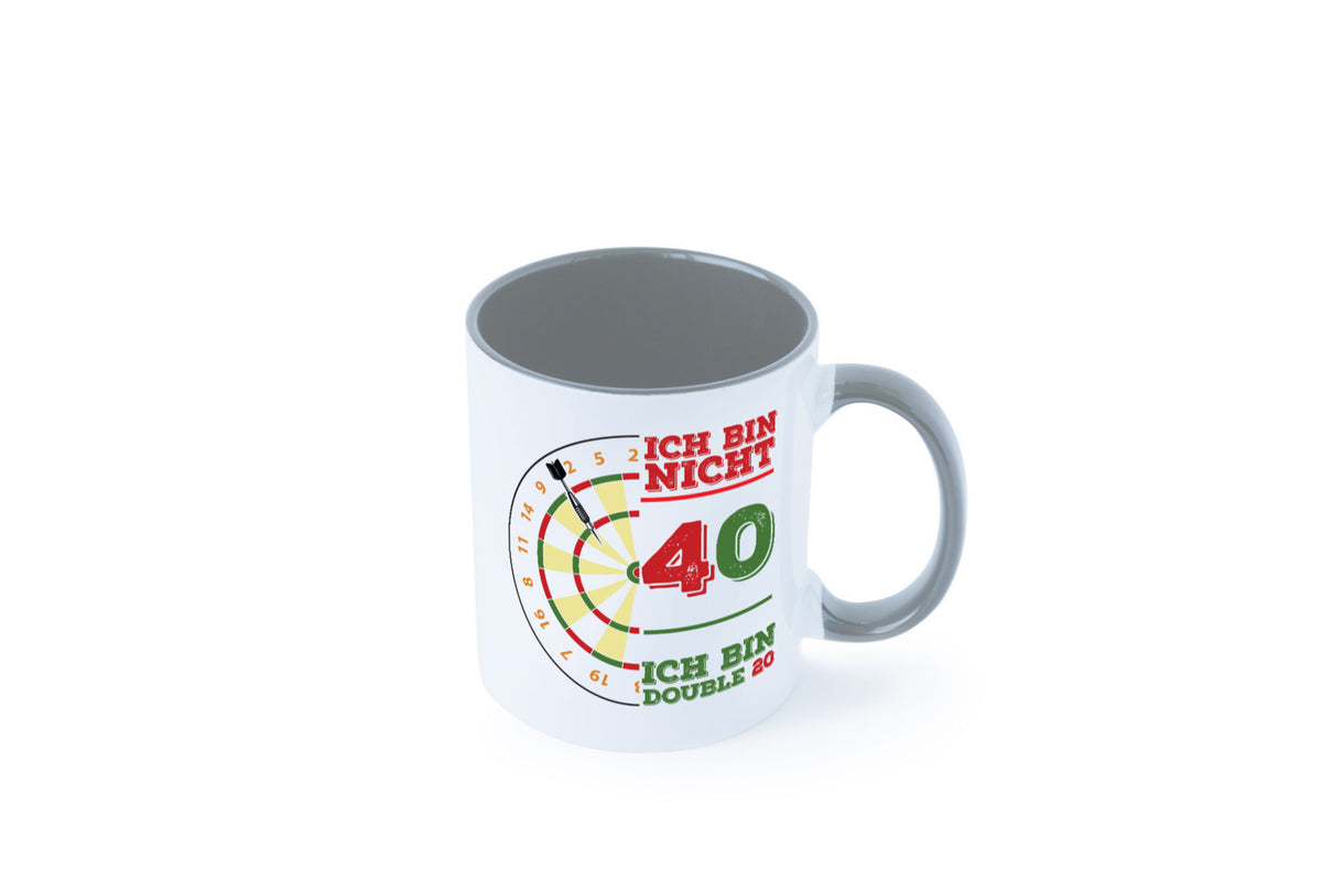 Ich bin nicht 40 double 80 | Dart spieler Geschenkidee Humor Tasse