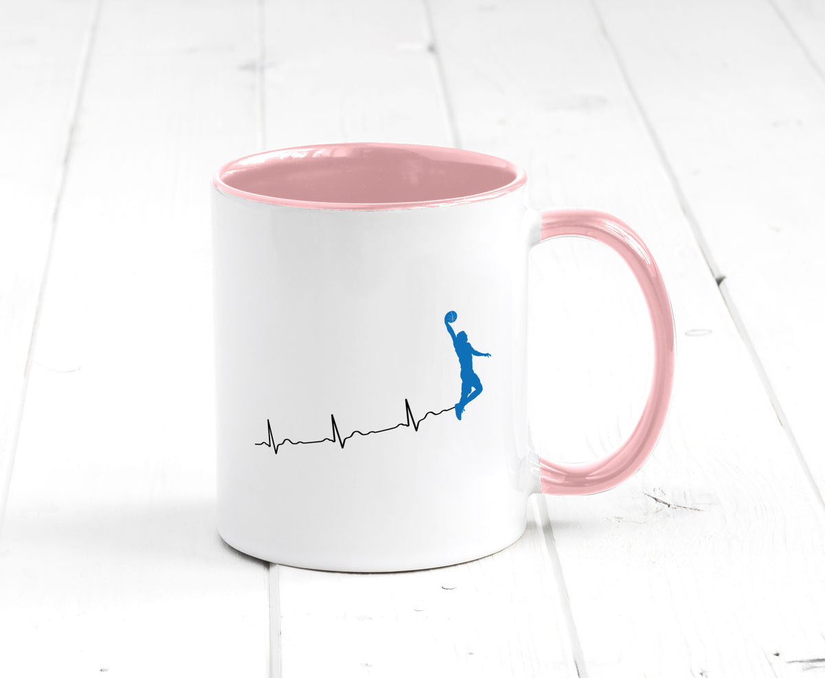 Herzschlag Basketball | Motiv Sport Ballsport Humor Geschenkidee Tasse