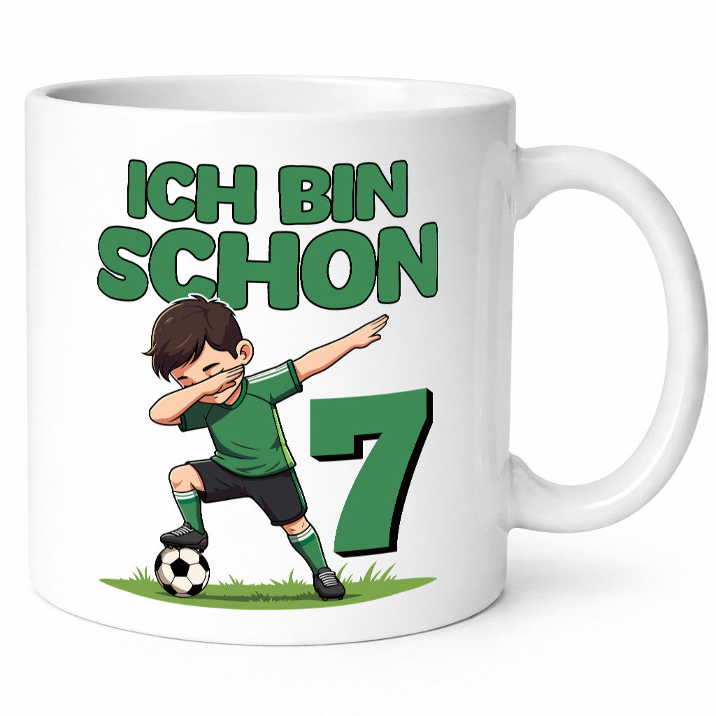 7. Geburtstag | 7 Jahre Fußballer lustiger Spruch Geschenk Geschenkidee Tasse