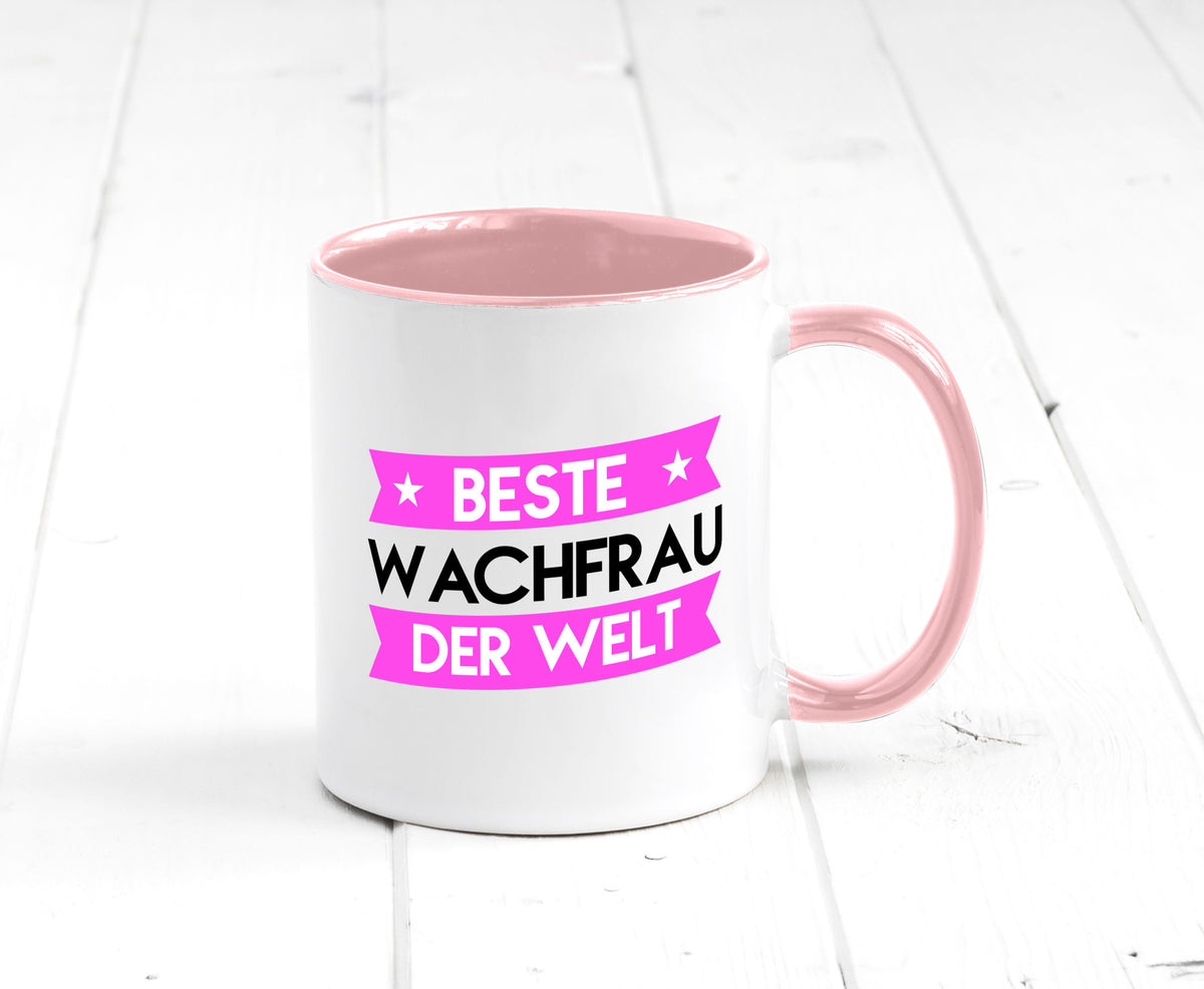 Beste Wachfrau | Wachpersonal Nachtwächter Humor Geschenkidee Tasse