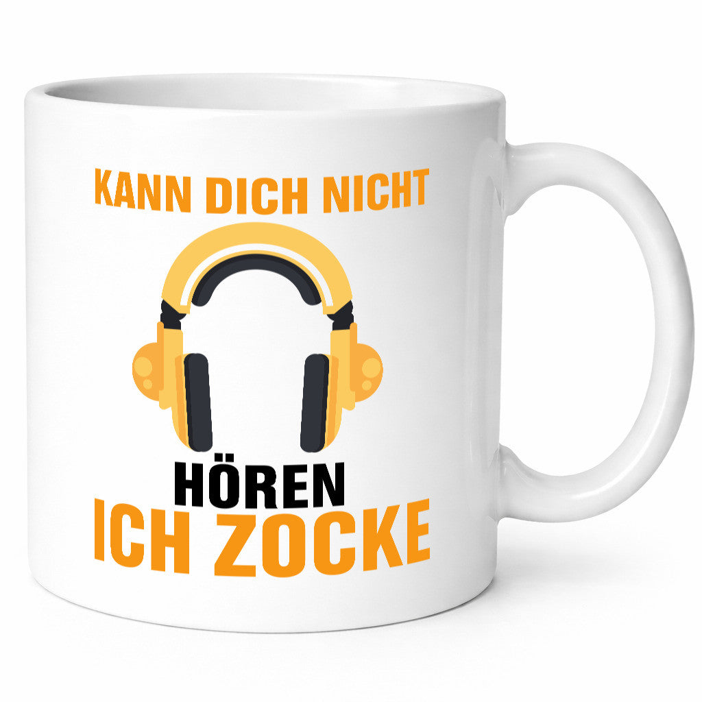 Kann dich nicht hören | Zocker Gamer Kopfhörer Nerd Humor Geschenkidee Tasse