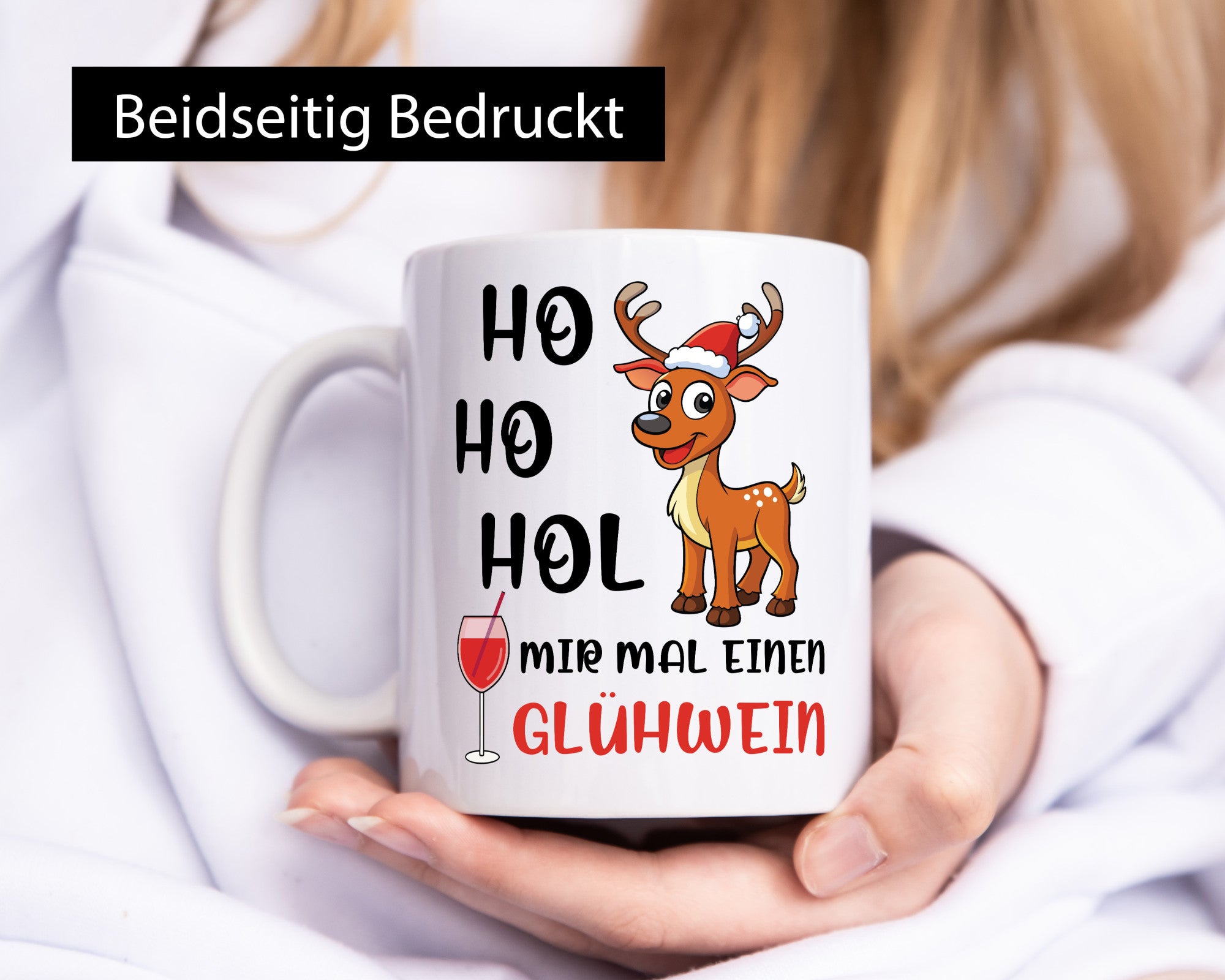 Ho mir einen Glüchwein | Weihnachten Rentier Humor Tierliebhaber Geschenkidee