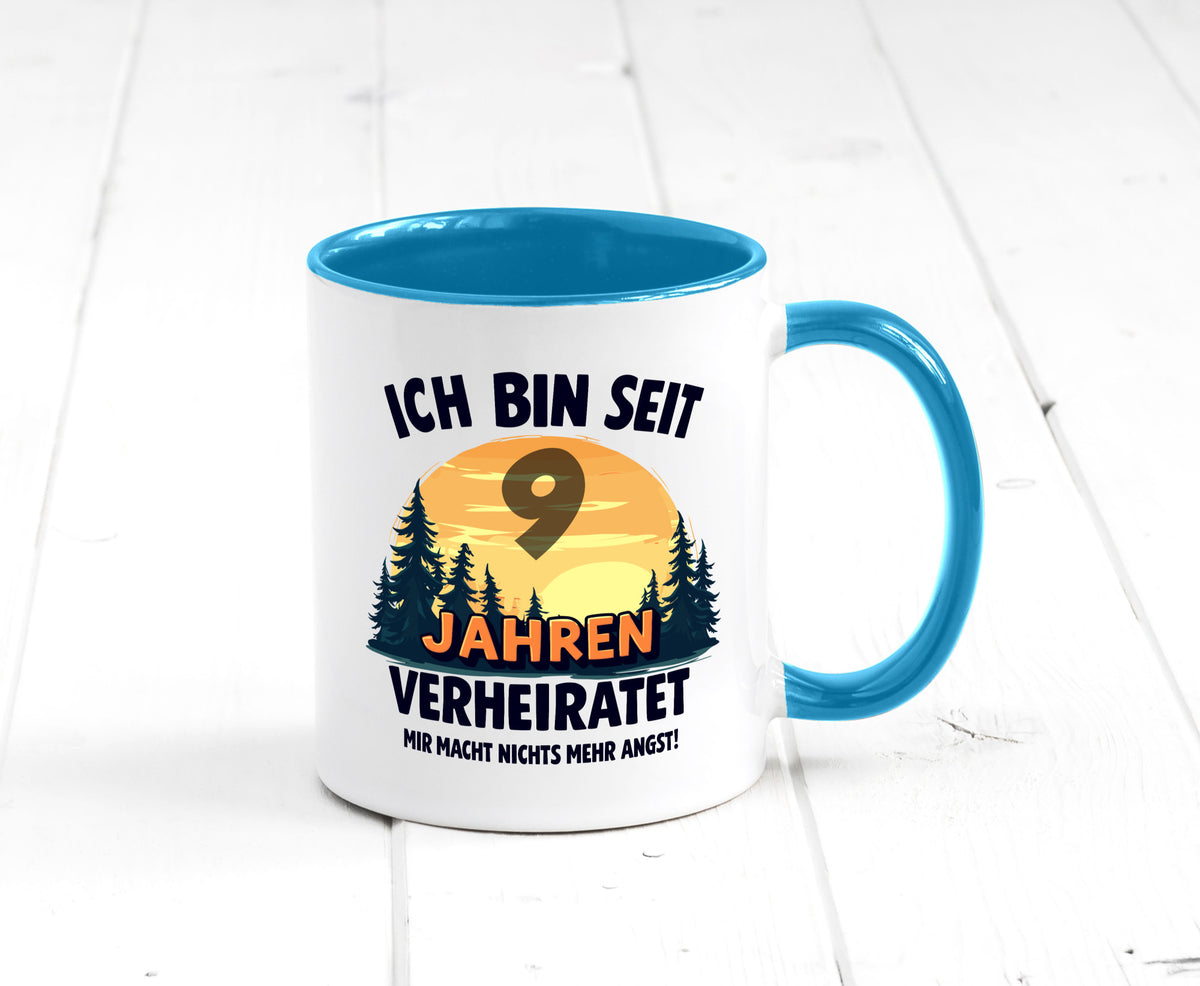 Ich bin Verheiratet | 9. Hochzeitstag Ehepaar v2 Geschenkidee Humor Tasse