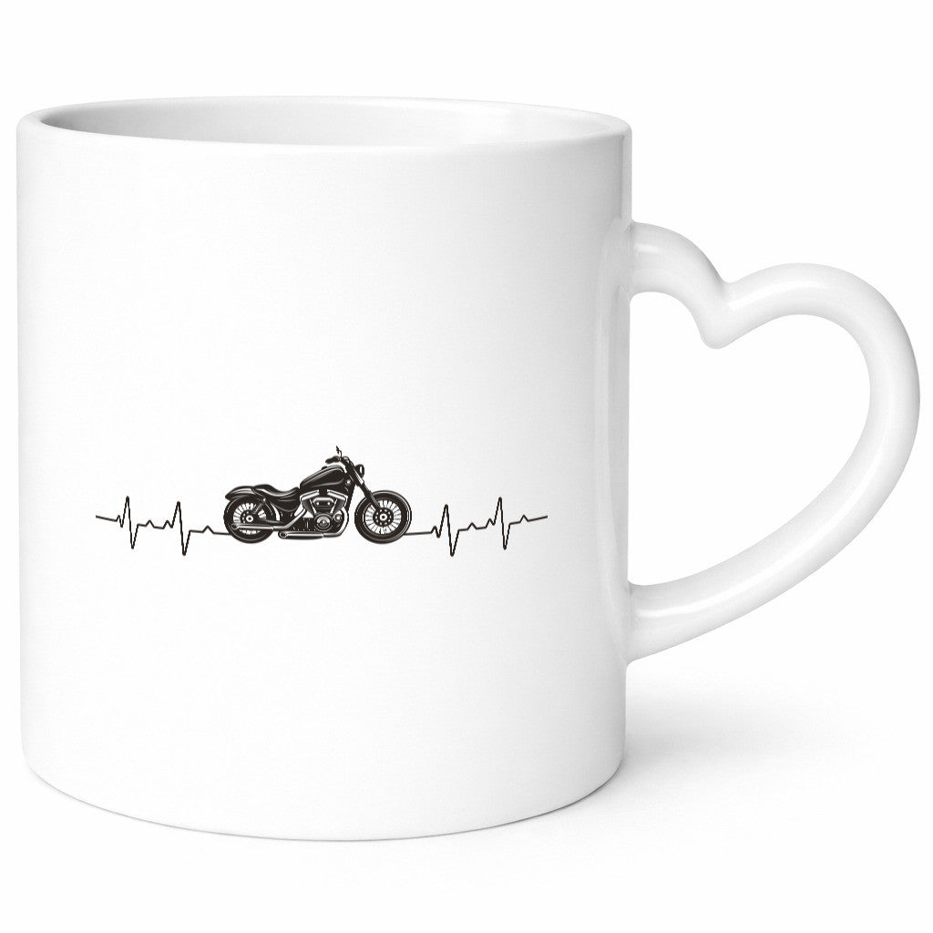 Motorrad | Herzschlag Geschenkidee Humor Tasse