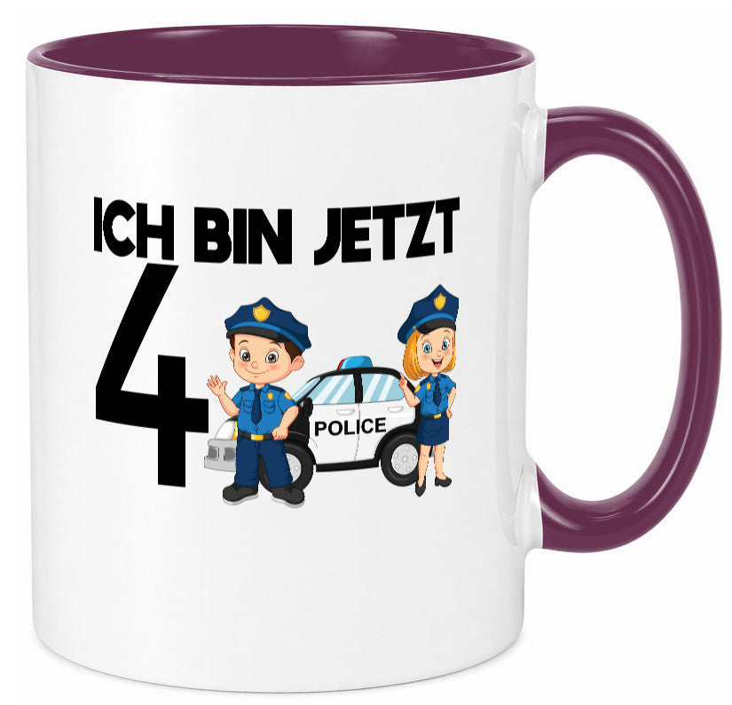 Ich bin jetzt 4 | Polizei 4. Geburtstag Jähriger Geschenk Geschenkidee lustiger