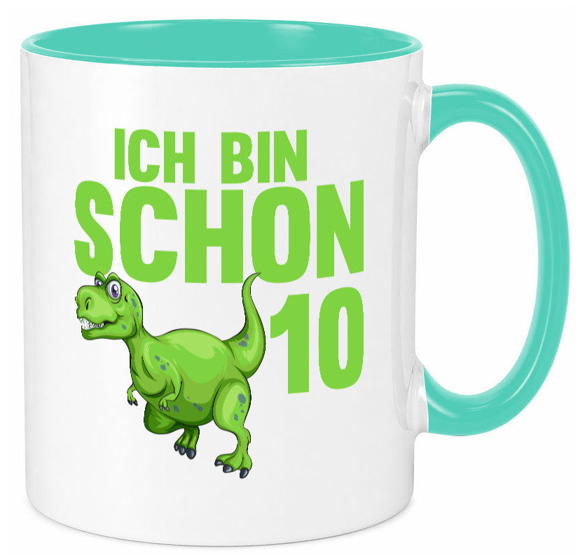 10. Geburtstag | 10 Jahre Dino Dinosaurier Geschenk Geschenkidee lustiger Tasse