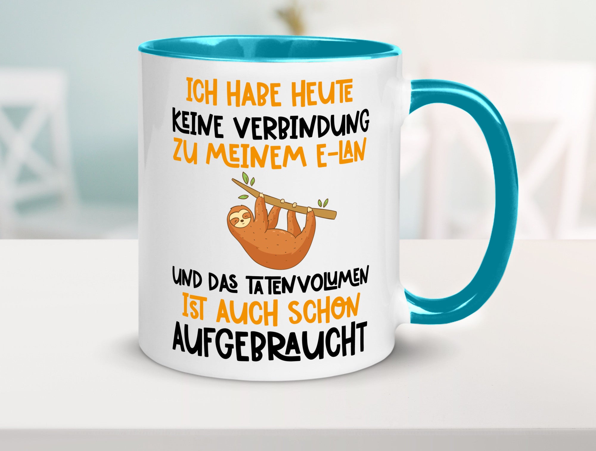 Tatenvolumen aufgebraucht | Spruch Humor Faultier Tierliebhaber Geschenkidee