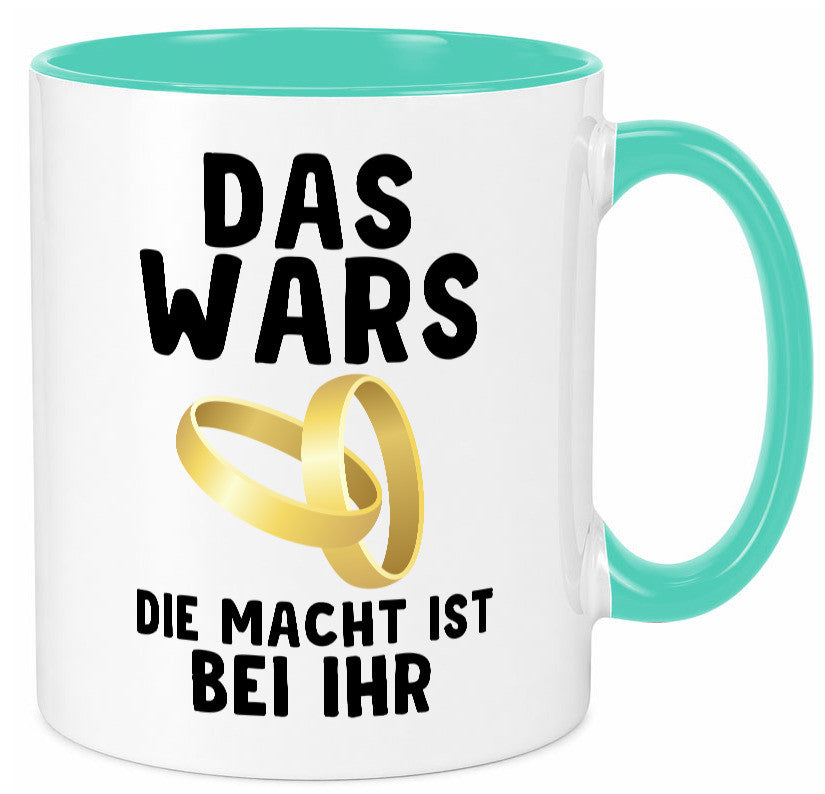 Die macht ist bei ihr | Hochzeit Tasse Ehemann Ehe Geschenk Humor Geschenkidee