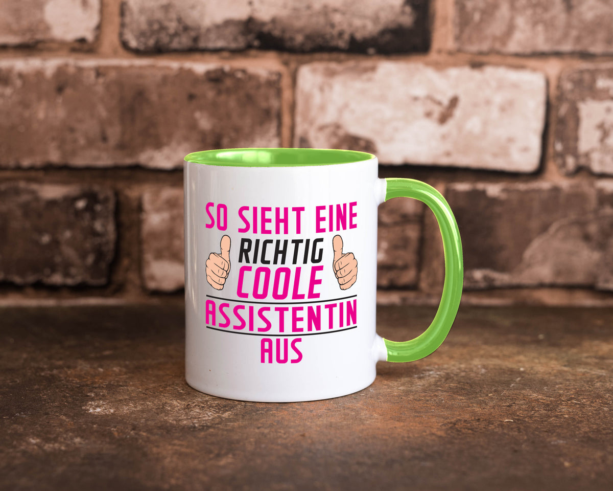 Richtig Coole Assistentin | Assistenz Hilfskraft lustig Humor Geschenkidee Tasse