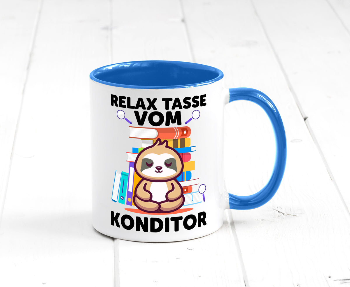 Relax Tasse: Konditor | Konditorei lustiger Spruch Geschenk Humor Geschenkidee