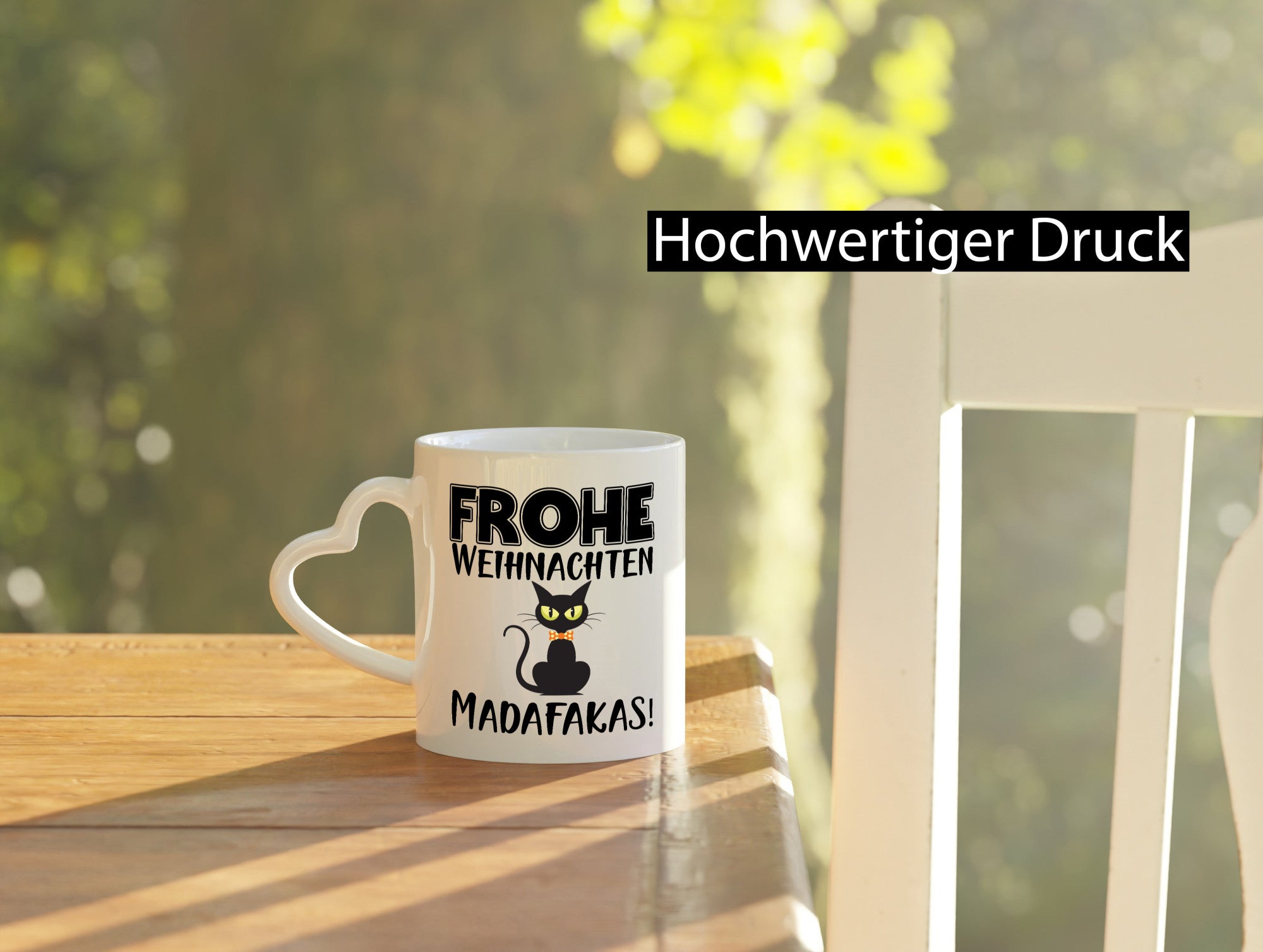 Frohe Weihnachten Madafakas! | Katze Tasse Vintage lustiger Spruch Geschenk