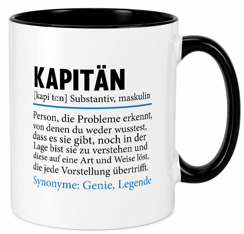 Kapitän | Spruch lustig Schiffskapitän Schiff Geschenk Humor Geschenkidee Tasse