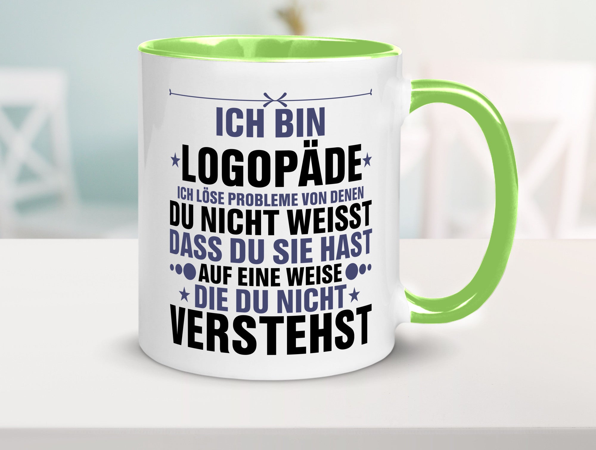 Löse Probleme: Logopäde | Sprachtherapie v2 Geschenkidee Humor Tasse