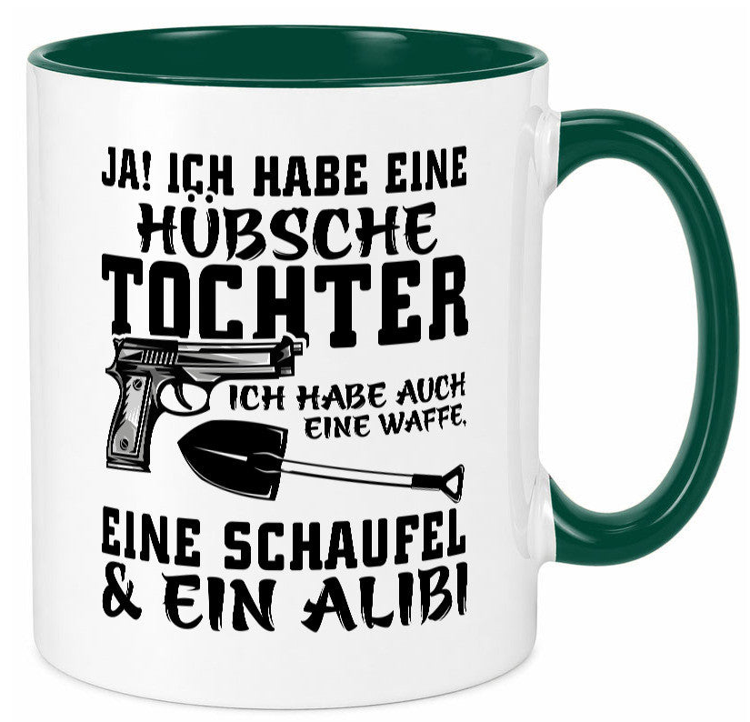 Hübsche Tochter Geschenk Familie Geschenkidee lustiger Spruch Tasse