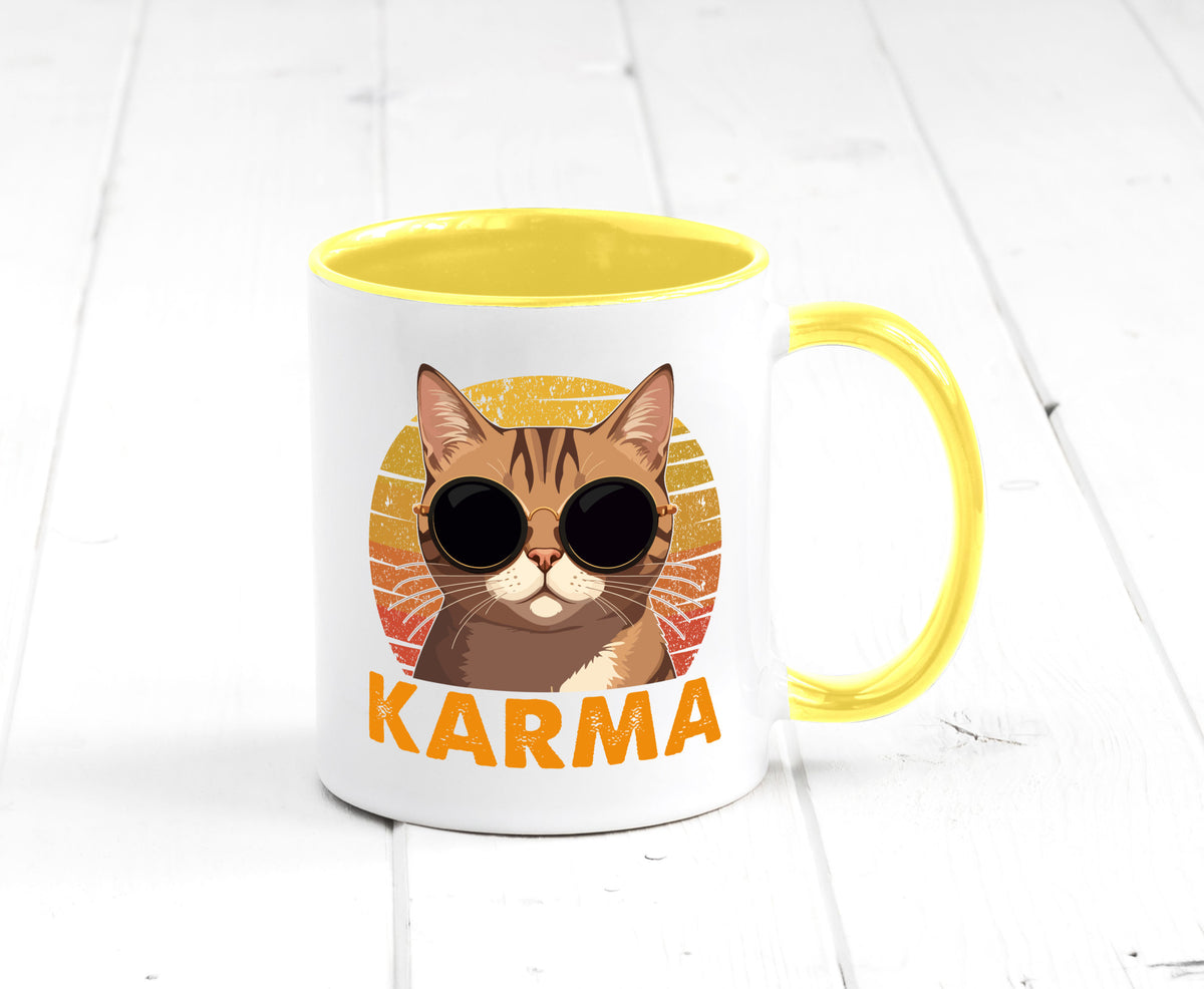 Vintage Katze | Karna Coole lustiger Spruch Geschenk Tierliebhaber Humor Tasse