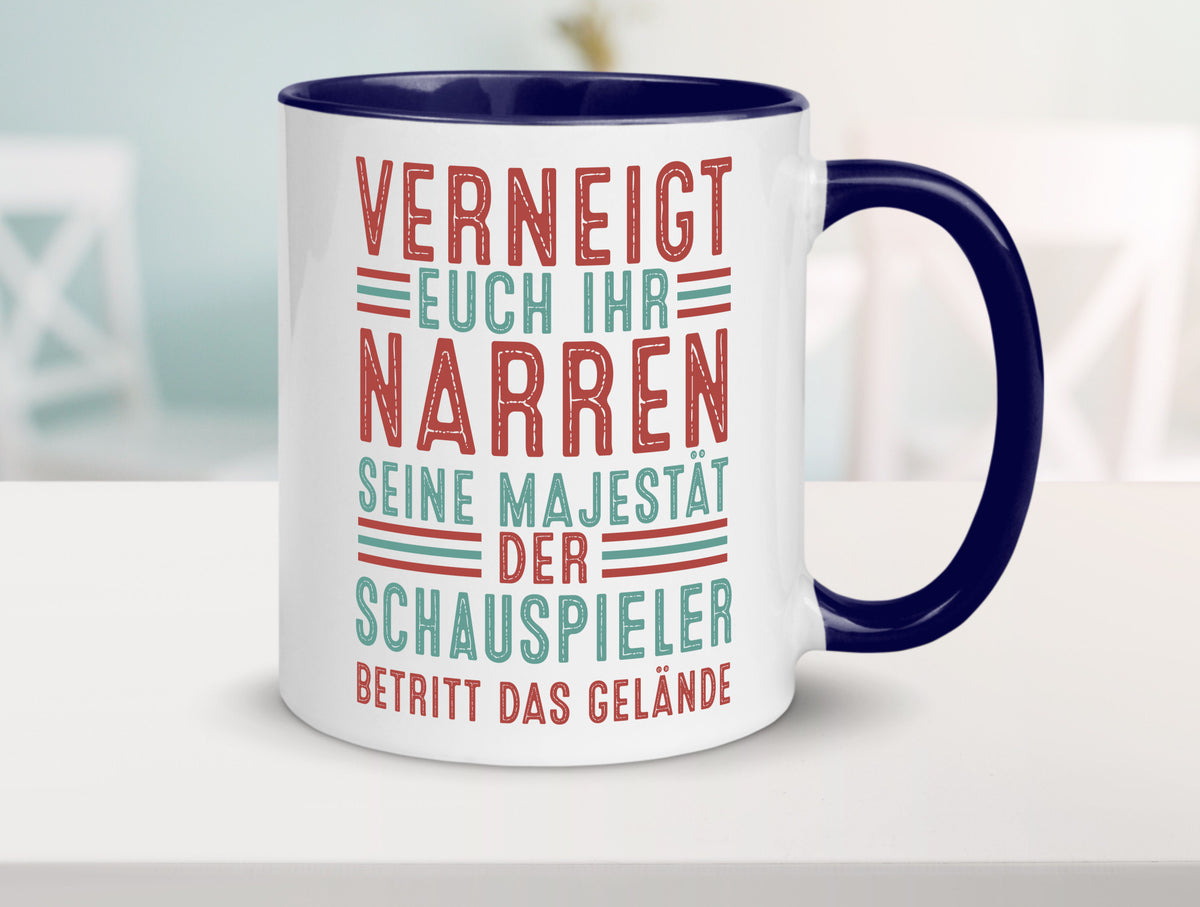 Verneigt euch: Schauspieler | Theater lustig Humor Geschenkidee Geschenk Tasse