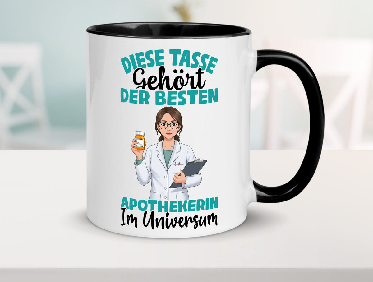 Im Universum: Apothekerin | Apotheke Pharmazie lustiger Spruch Geschenk Humor Tasse