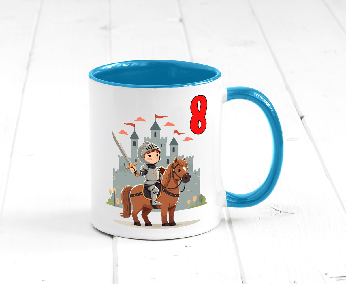 8. Geburtstag | 8 Jahre Ritter Junge Schloss Geschenk Geschenkidee lustiger Tasse