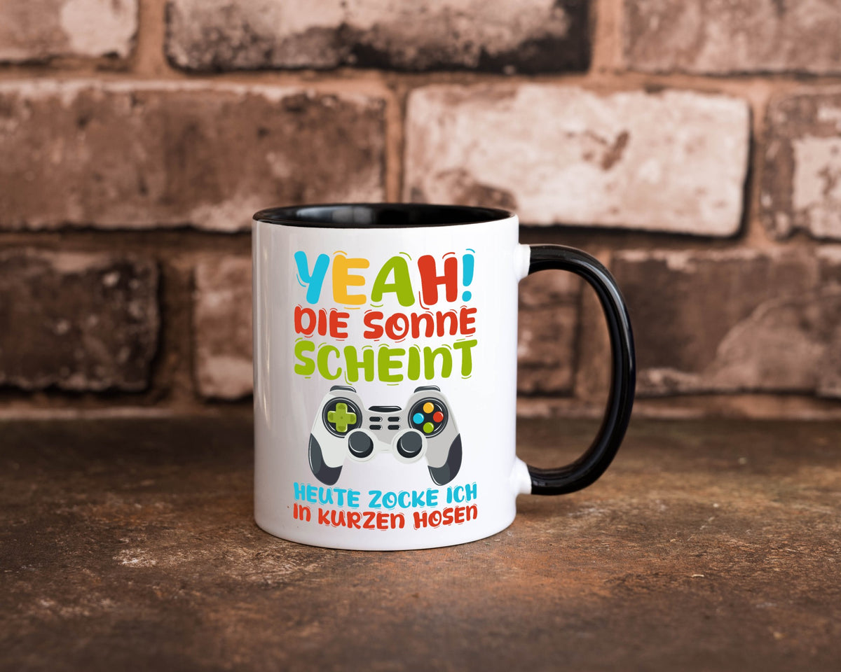 Sommer | in Kurze Hosen Zocken Zocker Gamer lustig Humor Geschenkidee Geschenk Tasse