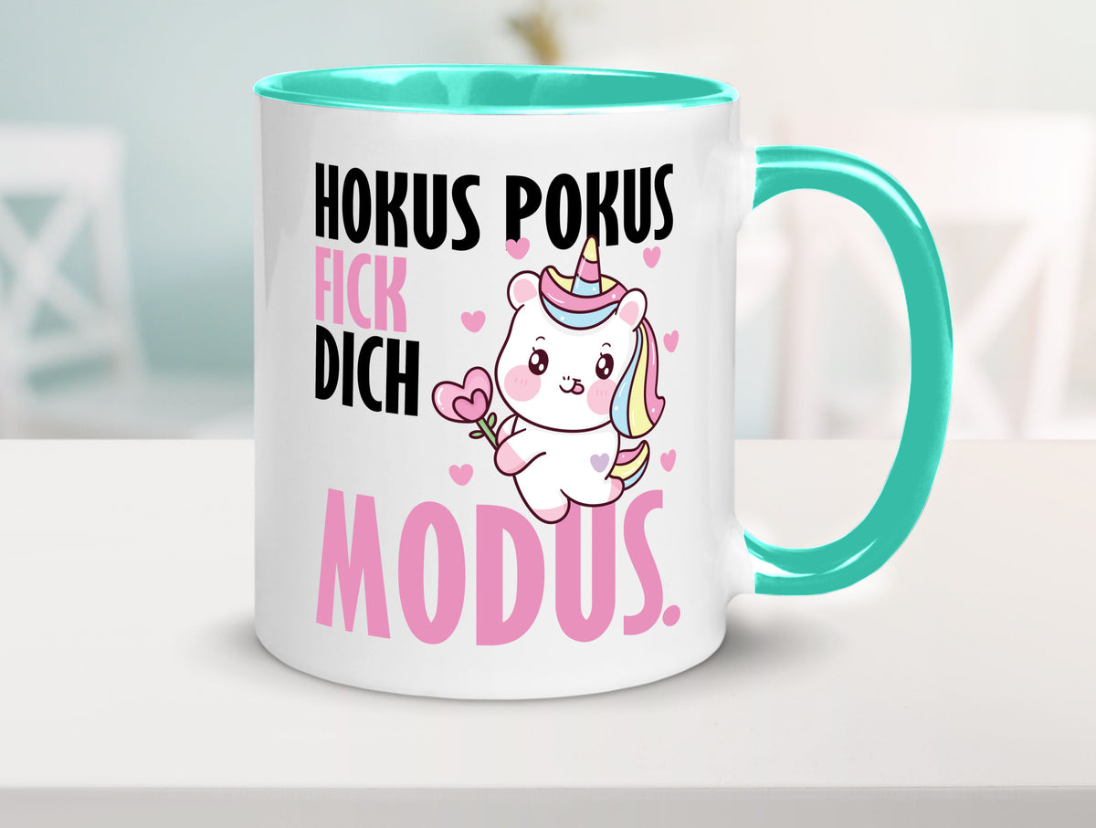 Hokus Pokus lustiger Spruch Geschenk Humor Geschenkidee Tasse