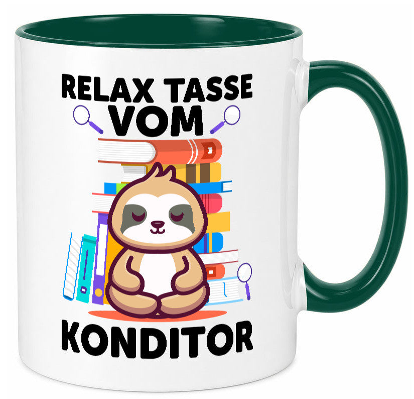 Relax Tasse: Konditor | Konditorei lustiger Spruch Geschenk Humor Geschenkidee