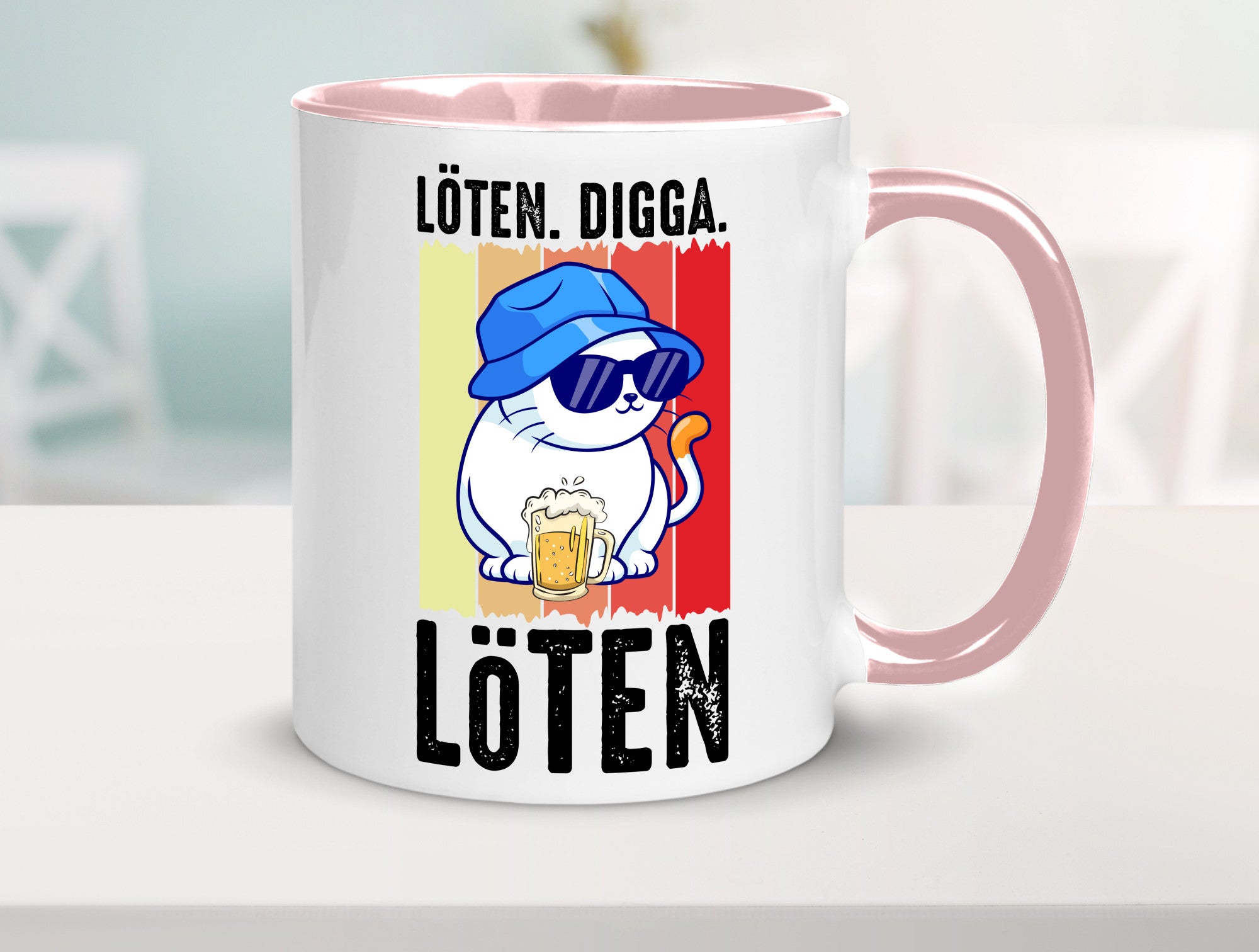 Löten Digga | Katze mit Bier Bierkatze Geschenk Tierliebhaber Humor lustiger
