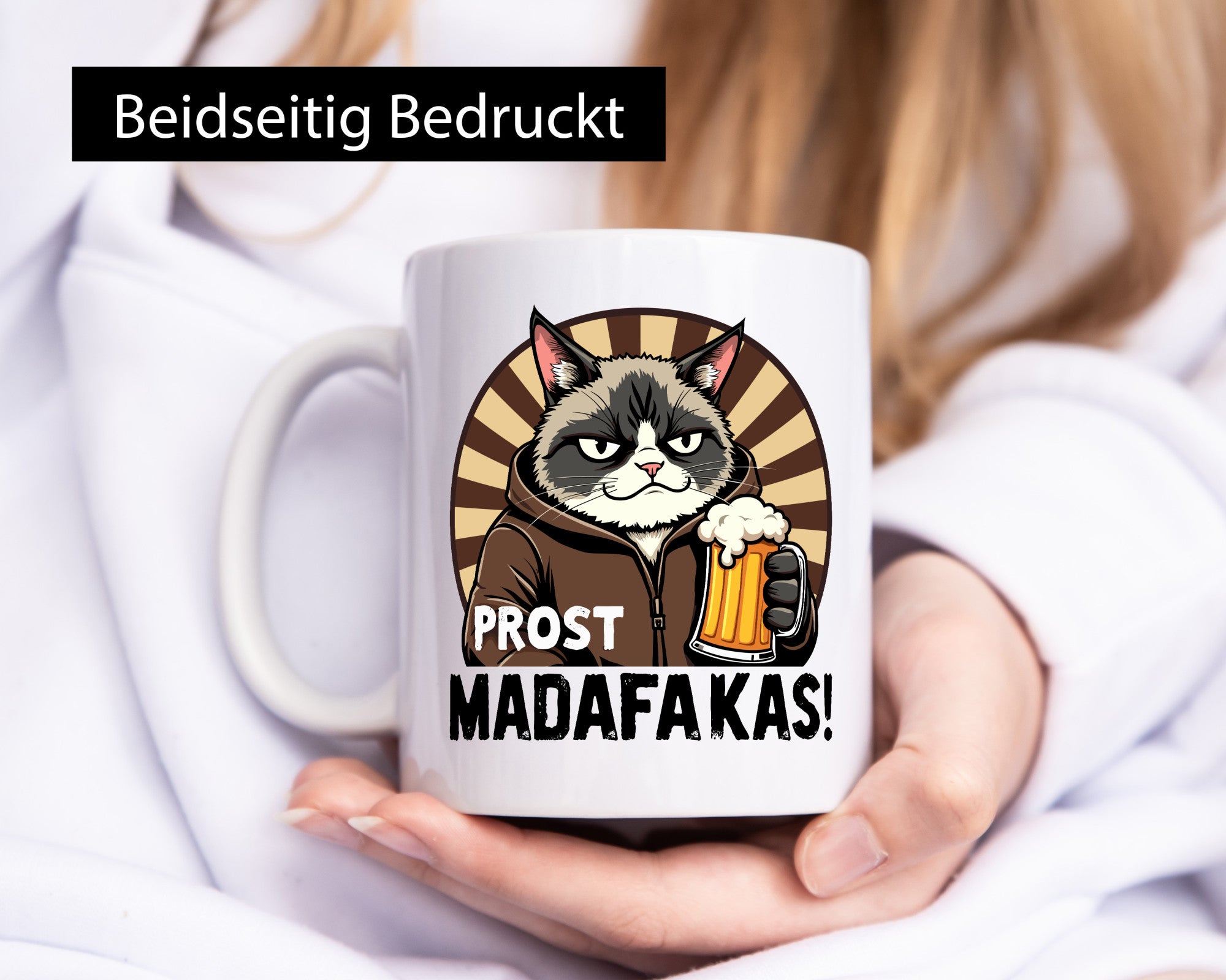 Prost Madafakas | Biertinker Böse Katze Geschenk Tierliebhaber Humor lustiger