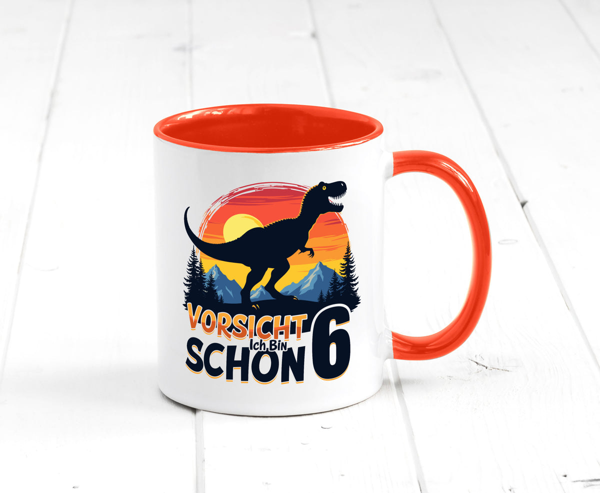 6. Geburtstag | 6 Jahre Dinosaurier Geschenkidee Humor Tasse
