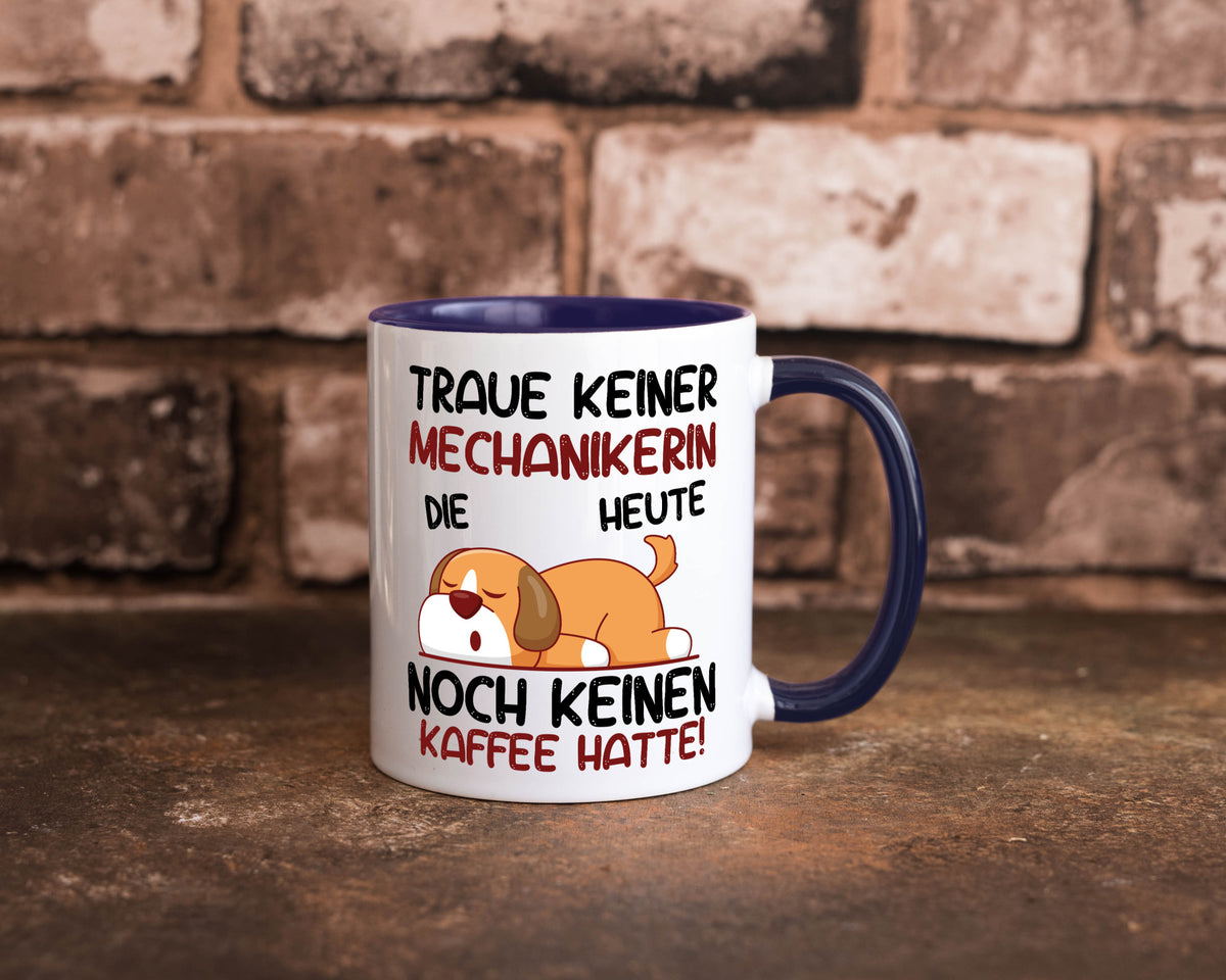 Traue keiner Mechanikerin | KFZ Humor Geschenkidee Tasse