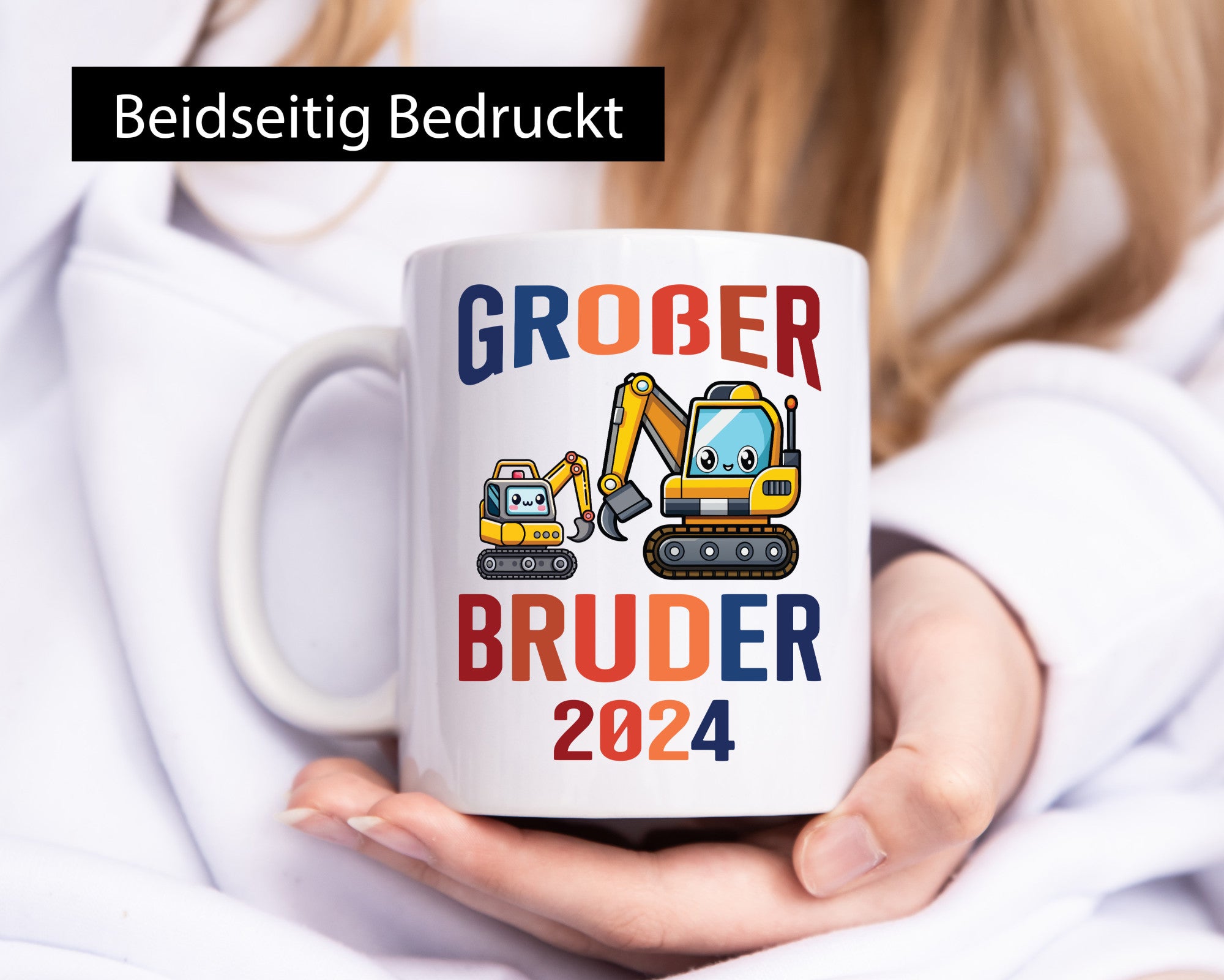 Großer Bruder | Bagger Geschwister Humor Geschenkidee Tasse