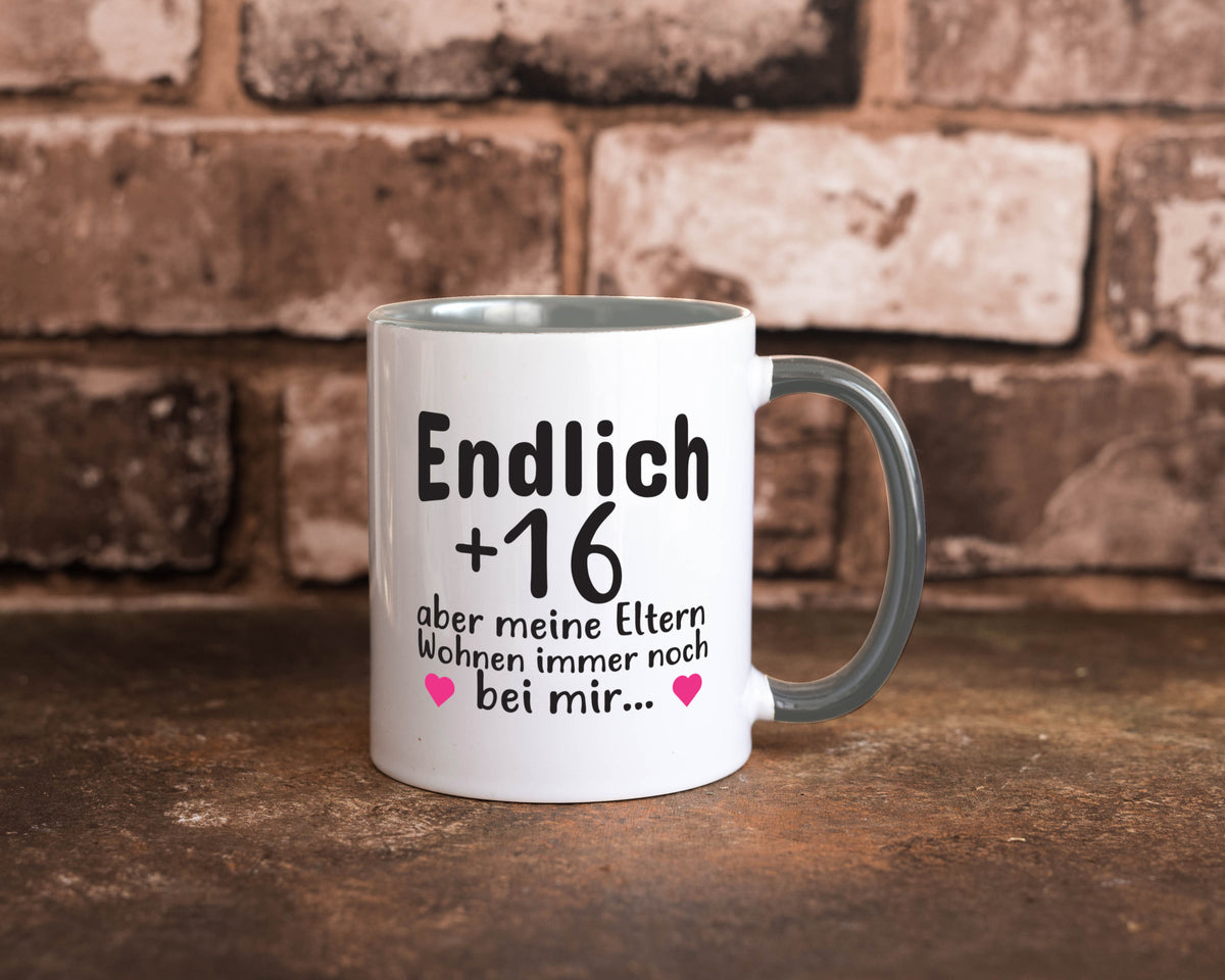 Endlich 16 | Geburtstag Tasse Spruch Mädchen Geschenkidee Humor