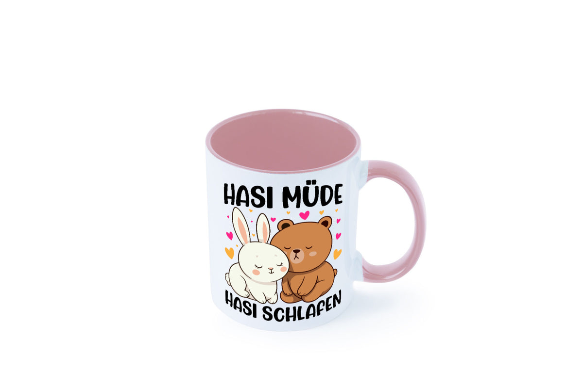 Hasi Müde | schlafen Kaninchen Häschen v2 lustiger Spruch Geschenk Humor Tasse