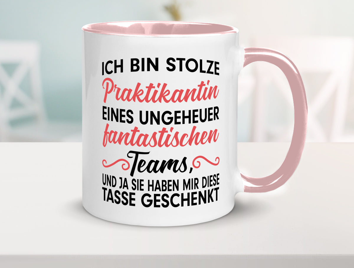 Stolze Praktikantin | Arbeitswelt Tasse Praktikum Geschenk Arbeit Kollegen Büro