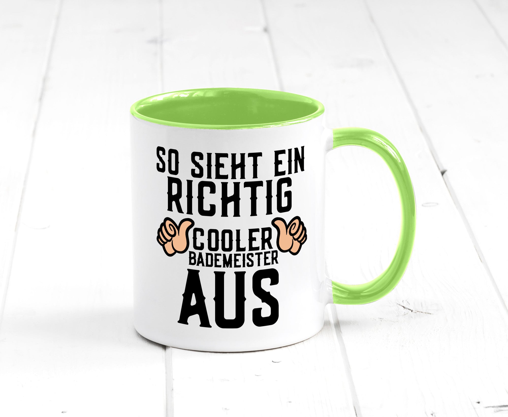 Richtig cooler Bademeister | Daumen hoch Schwimmbad lustig Humor Geschenkidee