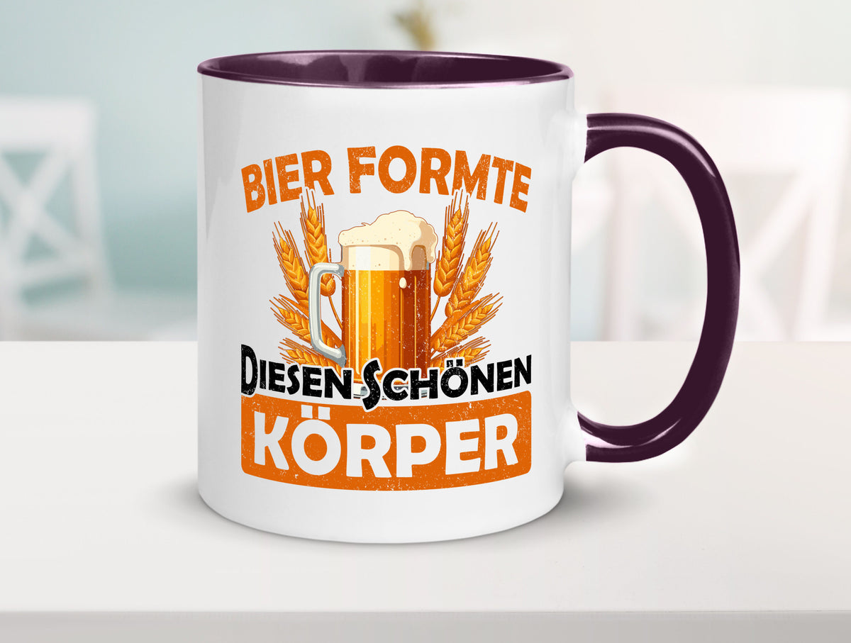 Bier förmte diesen Körper | bierliebhaber v2 Humor Geschenkidee Tasse