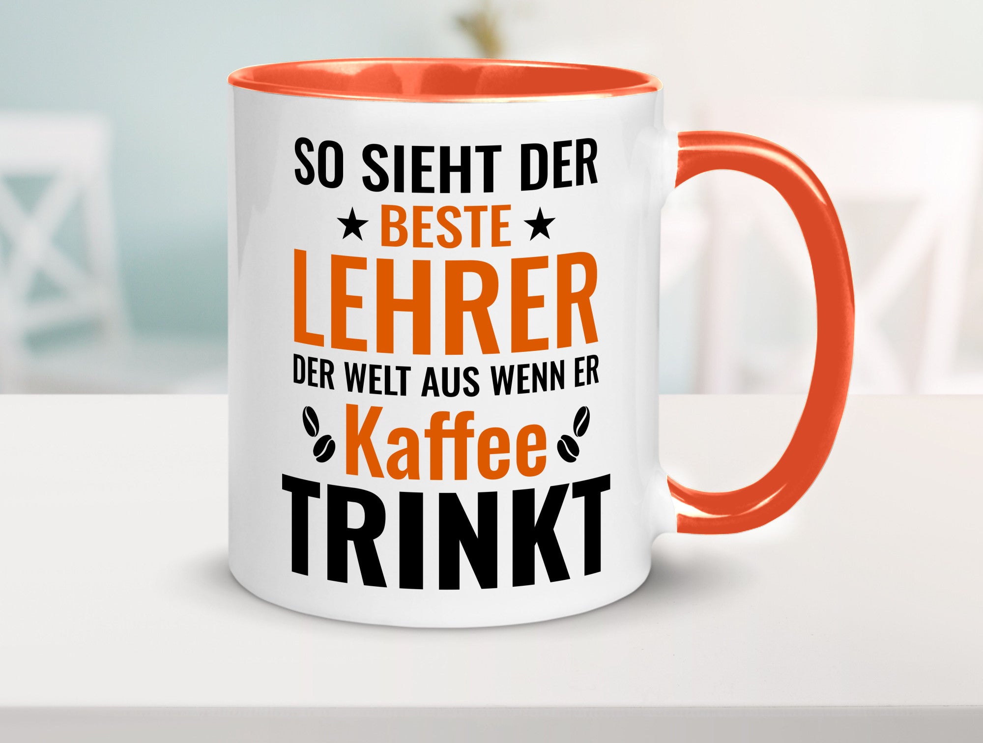 Kaffee trinkt: Lehrer | Schule Beruf Schüler Geschenk Arbeit Kollegen Büro