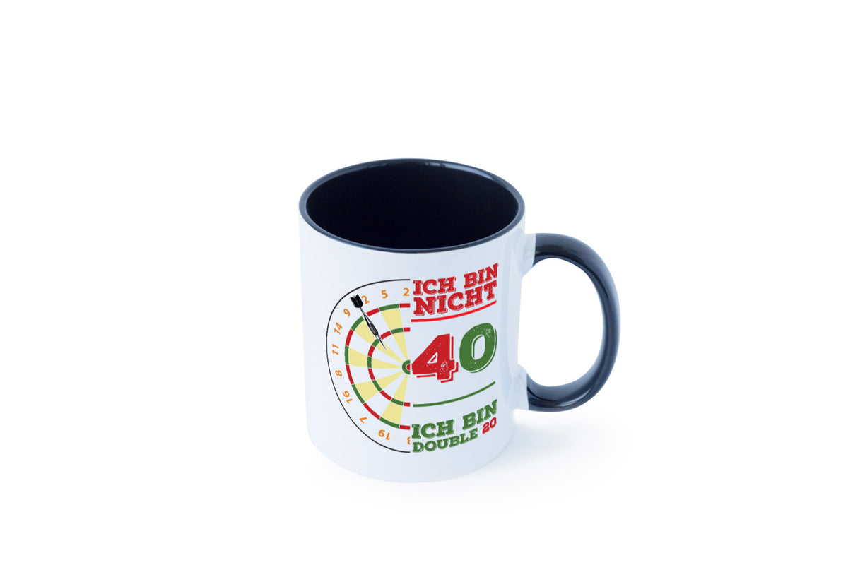 Ich bin nicht 40 double 80 | Dart spieler Geschenkidee Humor Tasse