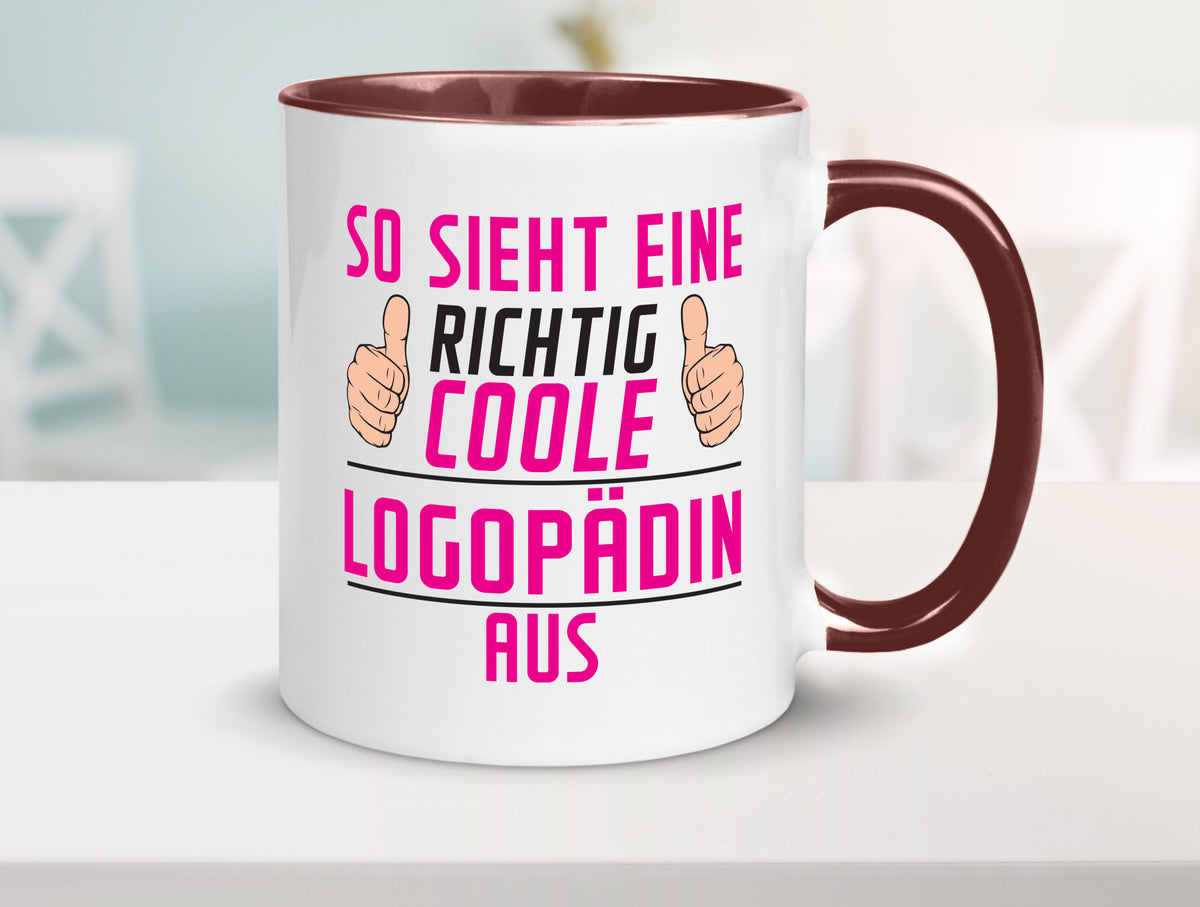 Richtig Coole Logopädin | Sprachtherapie Humor Geschenkidee Tasse