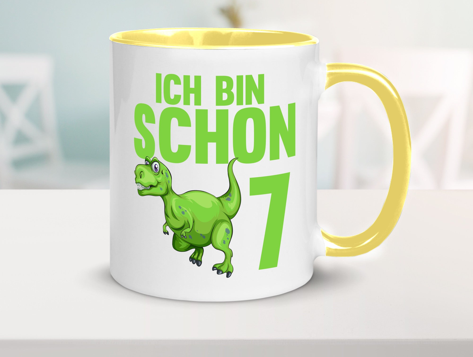 7. Geburtstag | 7 Jahre Dino Dinosaurier Humor Geschenkidee Tasse
